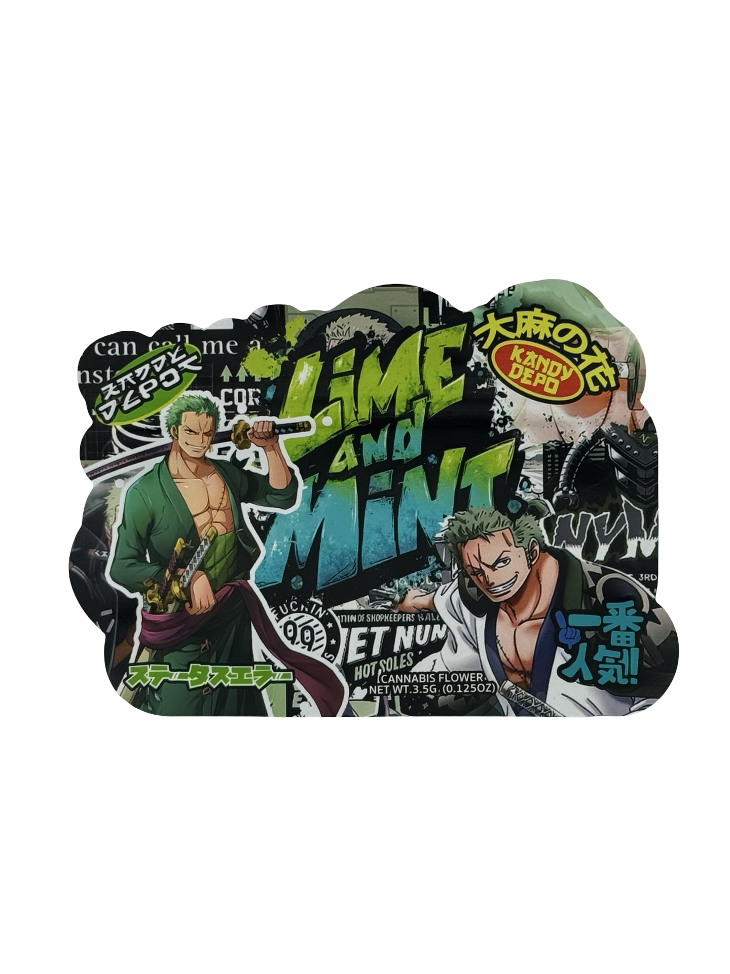 Lime and Mint Mylar Bags 3.5g Kandy Depo Lime and Mint Mylar Bags 3.5g Kandy Depo