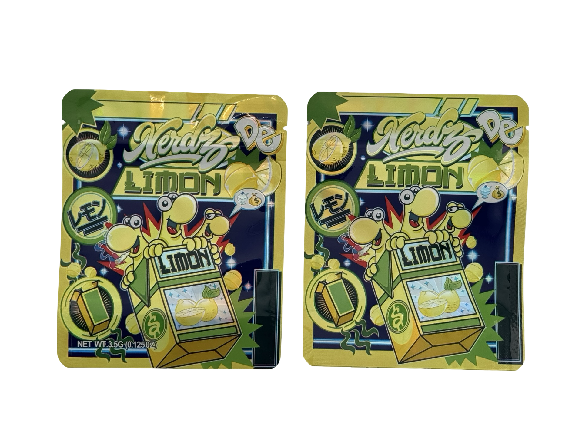 Limon 3.5g Mylar Bags Nerdz Limon 3.5g Mylar Bags Nerdz