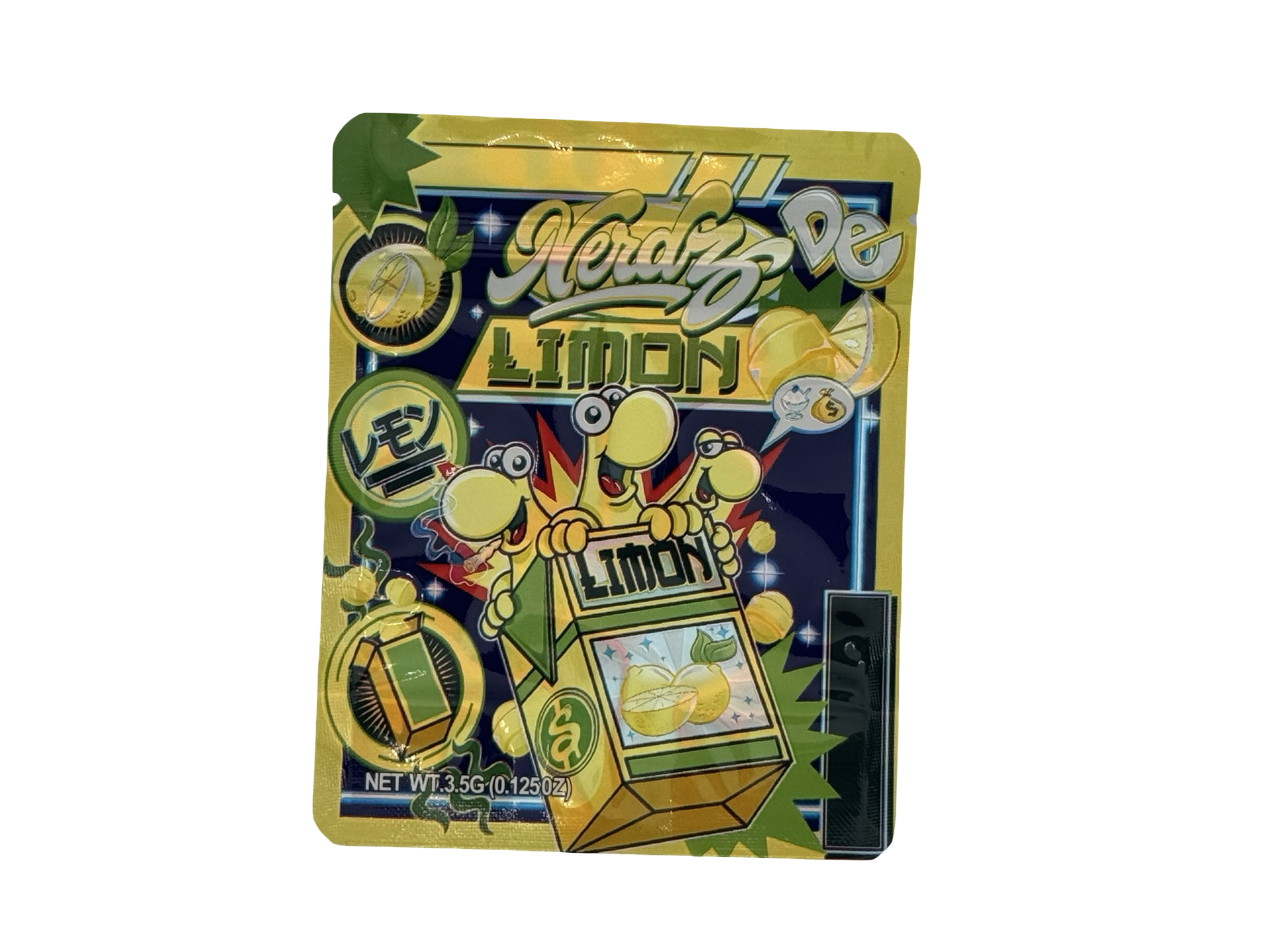 Limon 3.5g Mylar Bags Nerdz Limon 3.5g Mylar Bags Nerdz