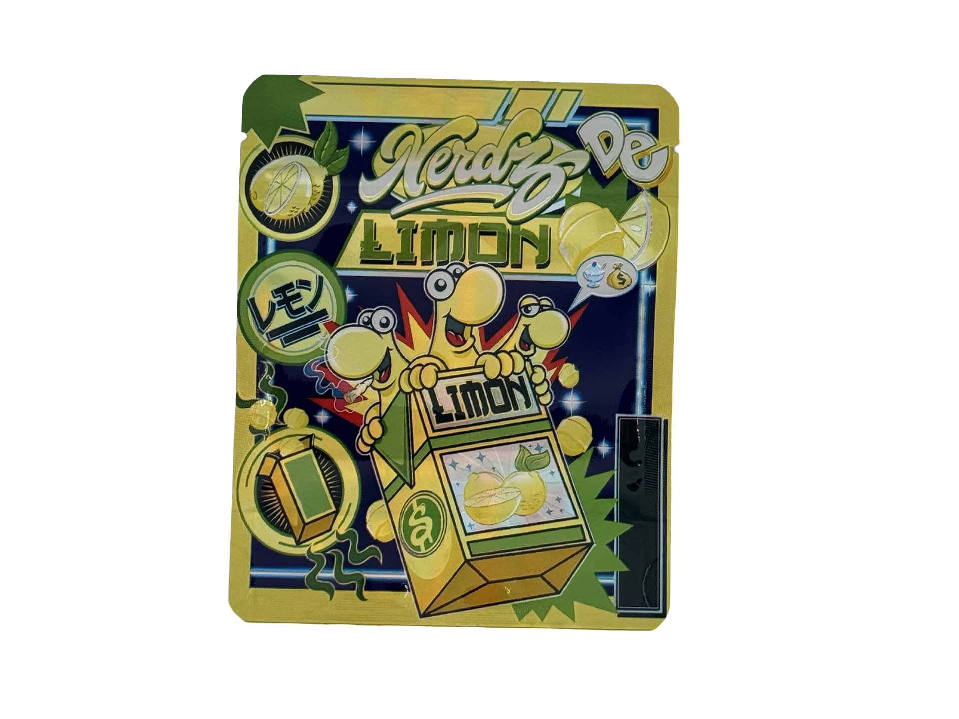 Limon 3.5g Mylar Bags Nerdz Limon 3.5g Mylar Bags Nerdz