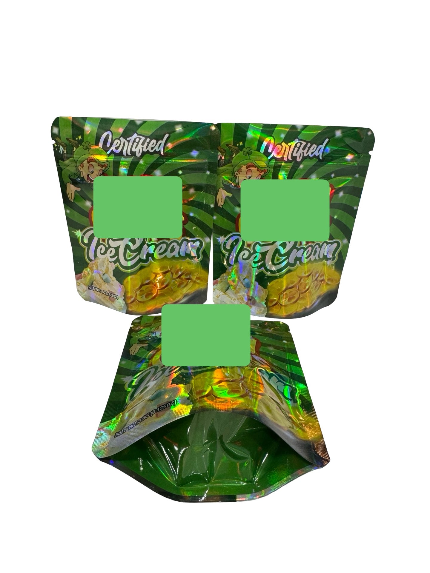 Lucky Charmz Ice Cream Mylar Bags 3.5g Certified Lucky Charmz Ice Cream Mylar Bags 3.5g Certified