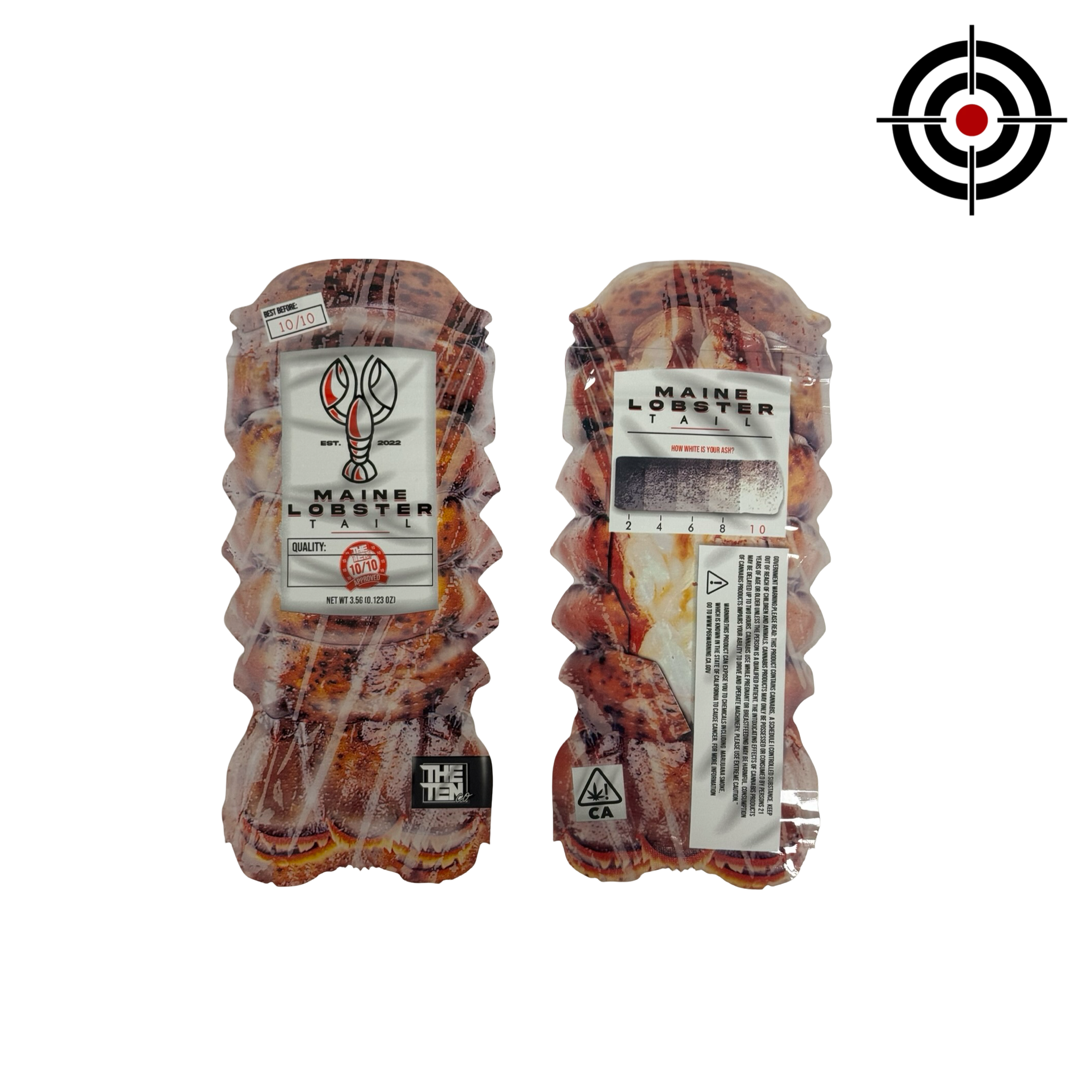 Maine Lobster Tail Mylar Bags 3.5g The Ten Co Maine Lobster Tail Mylar Bags 3.5g The Ten Co