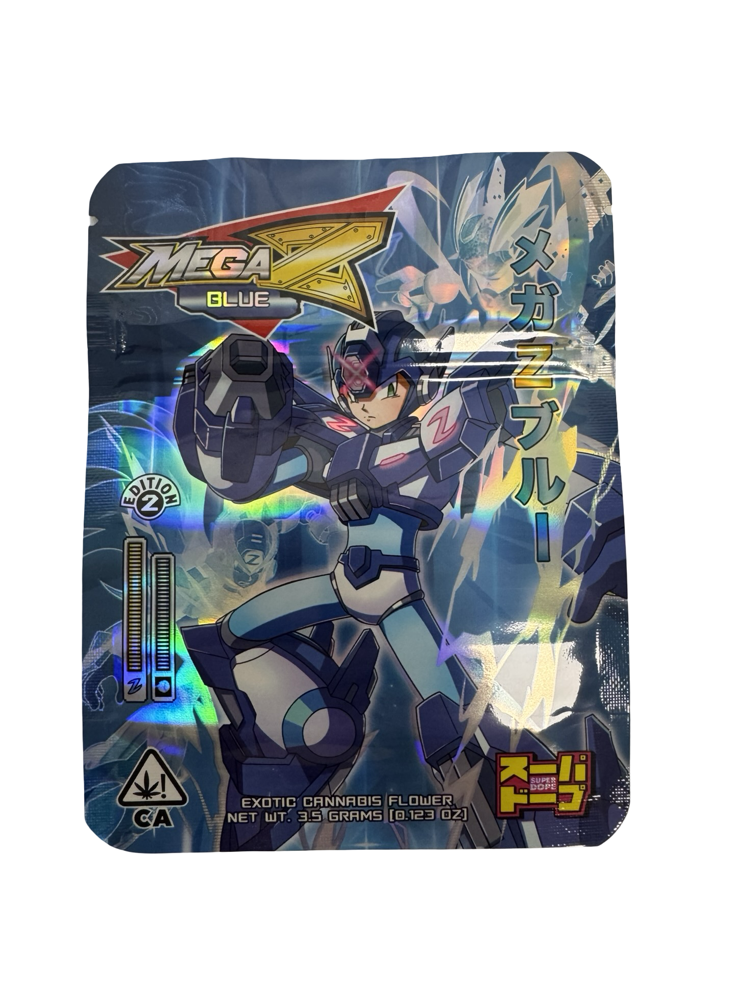 Mega Z Blue Edition 2 Mylar Bags 3.5g Super Dope Mega Z Blue Edition 2 Mylar Bags 3.5g Super Dope