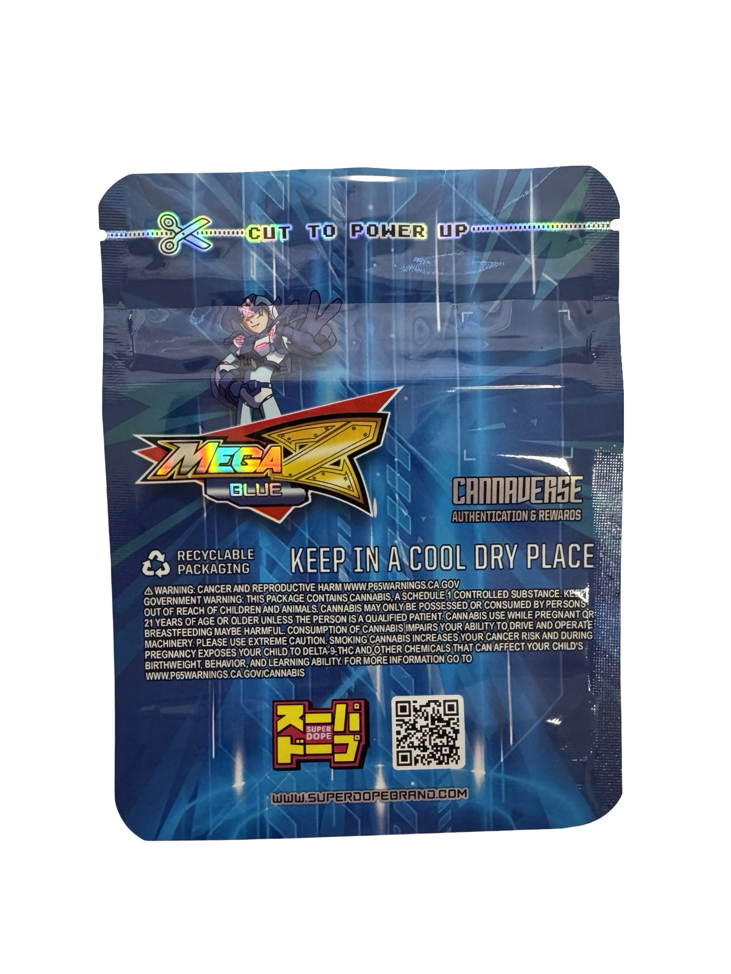 Mega Z Blue Edition 2 Mylar Bags 3.5g Super Dope Mega Z Blue Edition 2 Mylar Bags 3.5g Super Dope
