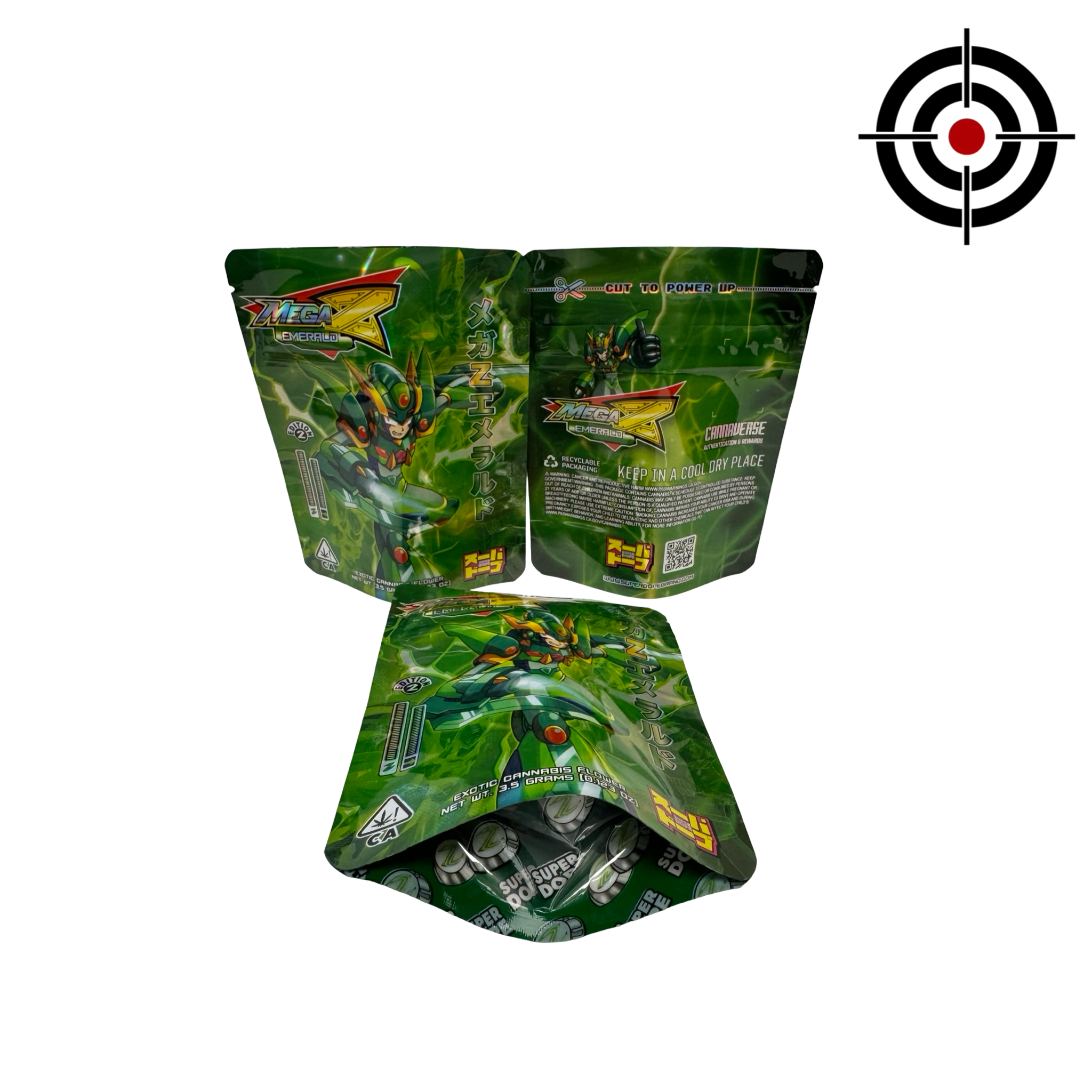 Mega Z Emerald Edition 2 Mylar Bags 3.5g Super Dope