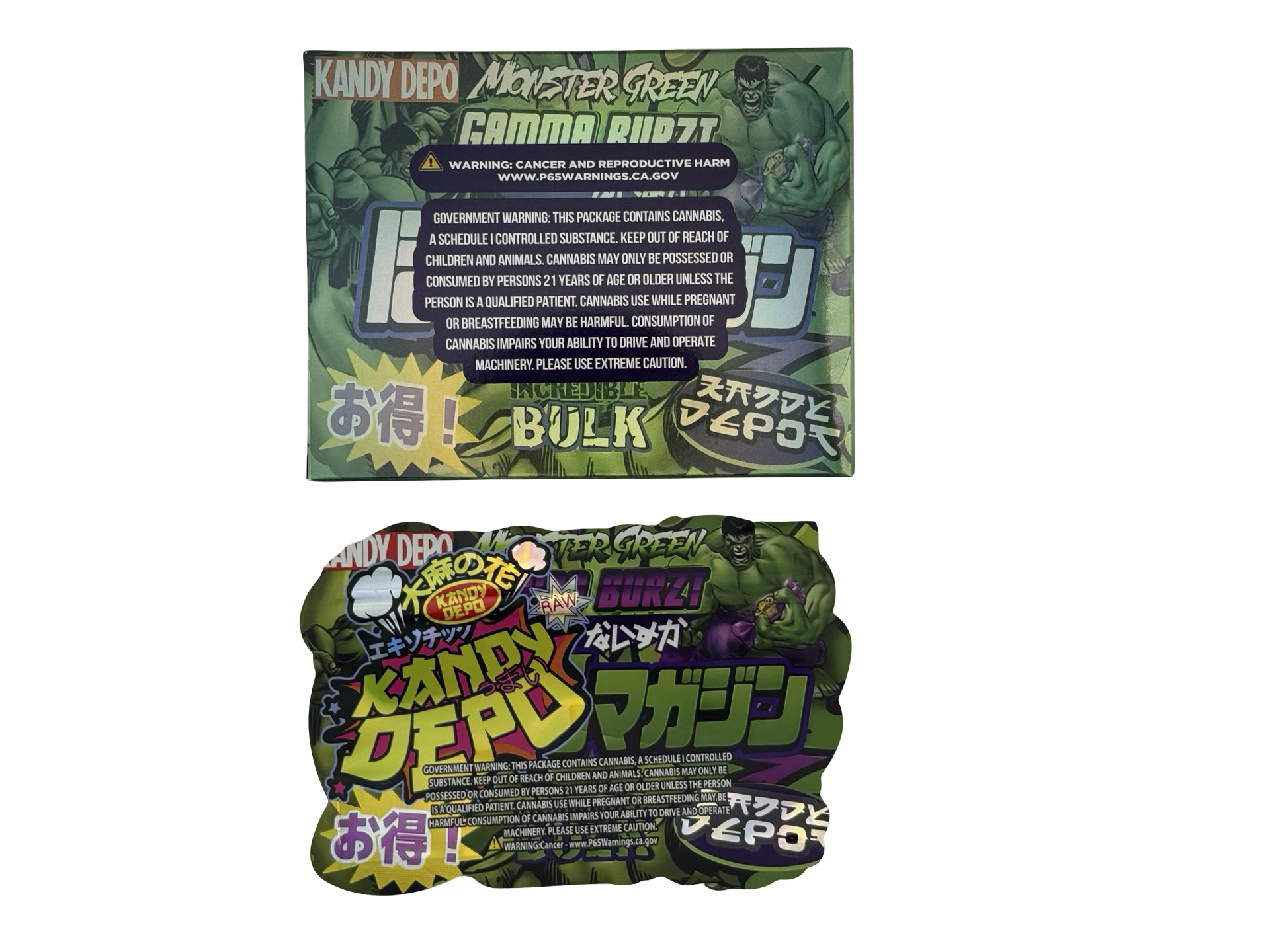 Monster Green Gamma Burzt 3.5g Mylar Bags & Boxes Kandy Depo Monster Green Gamma Burzt 3.5g Mylar Bags & Boxes Kandy Depo