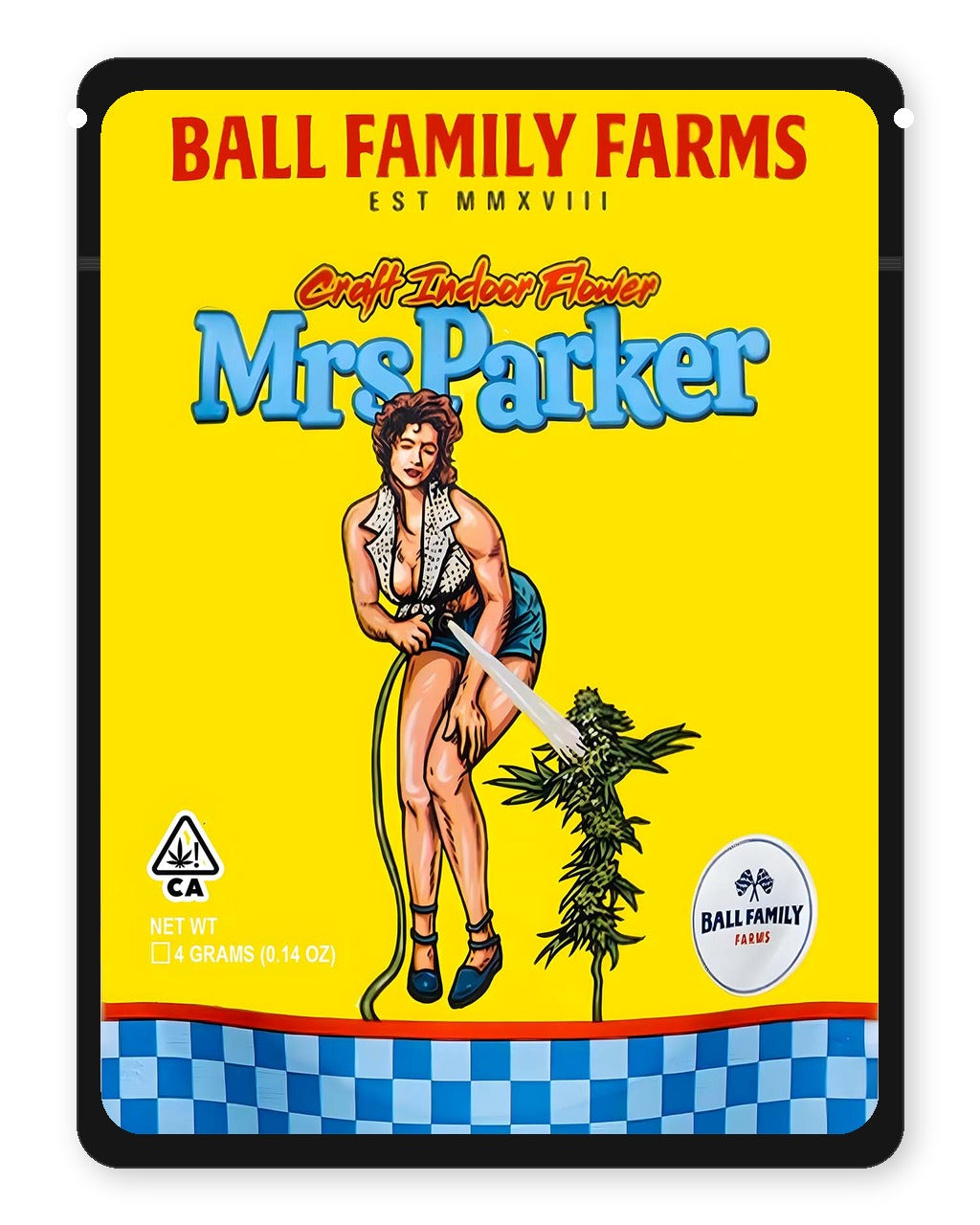 Mrs. Parker 3.5g Mylar Sticker Bags Ball Family Farms Mrs. Parker 3.5g Mylar Sticker Bags Ball Family Farms