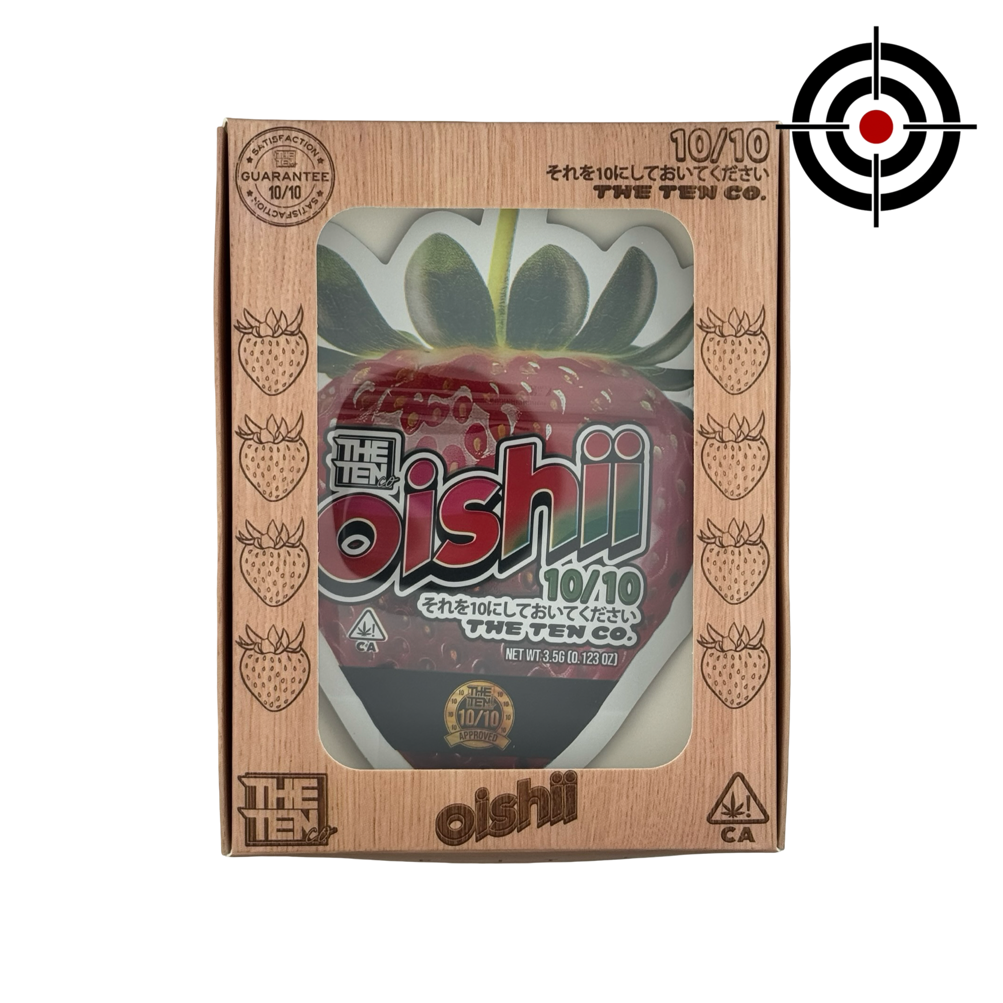 Oishii 3.5g Mylar Bags & Boxes The Ten Co (25 Sets)
