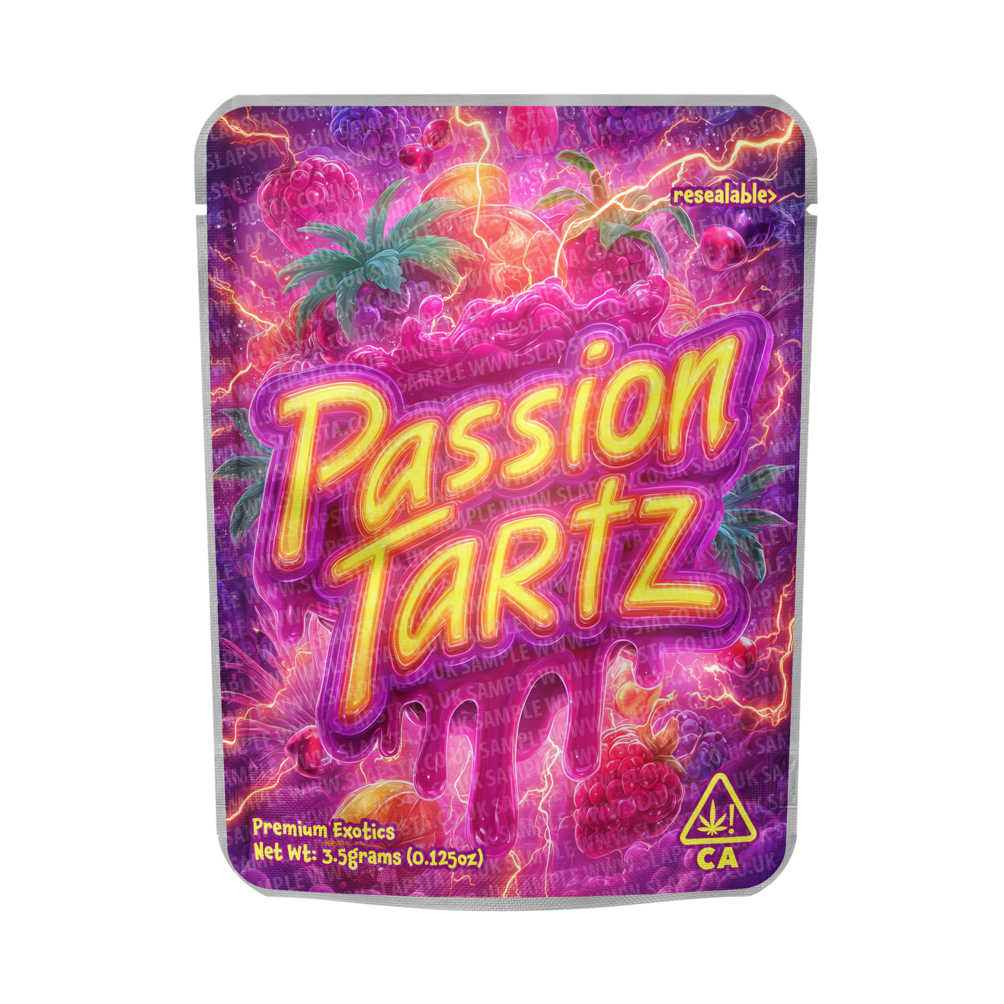Passion Tarts Mylar Pouches Pre-Labeled Passion Tarts Mylar Pouches Pre-Labeled