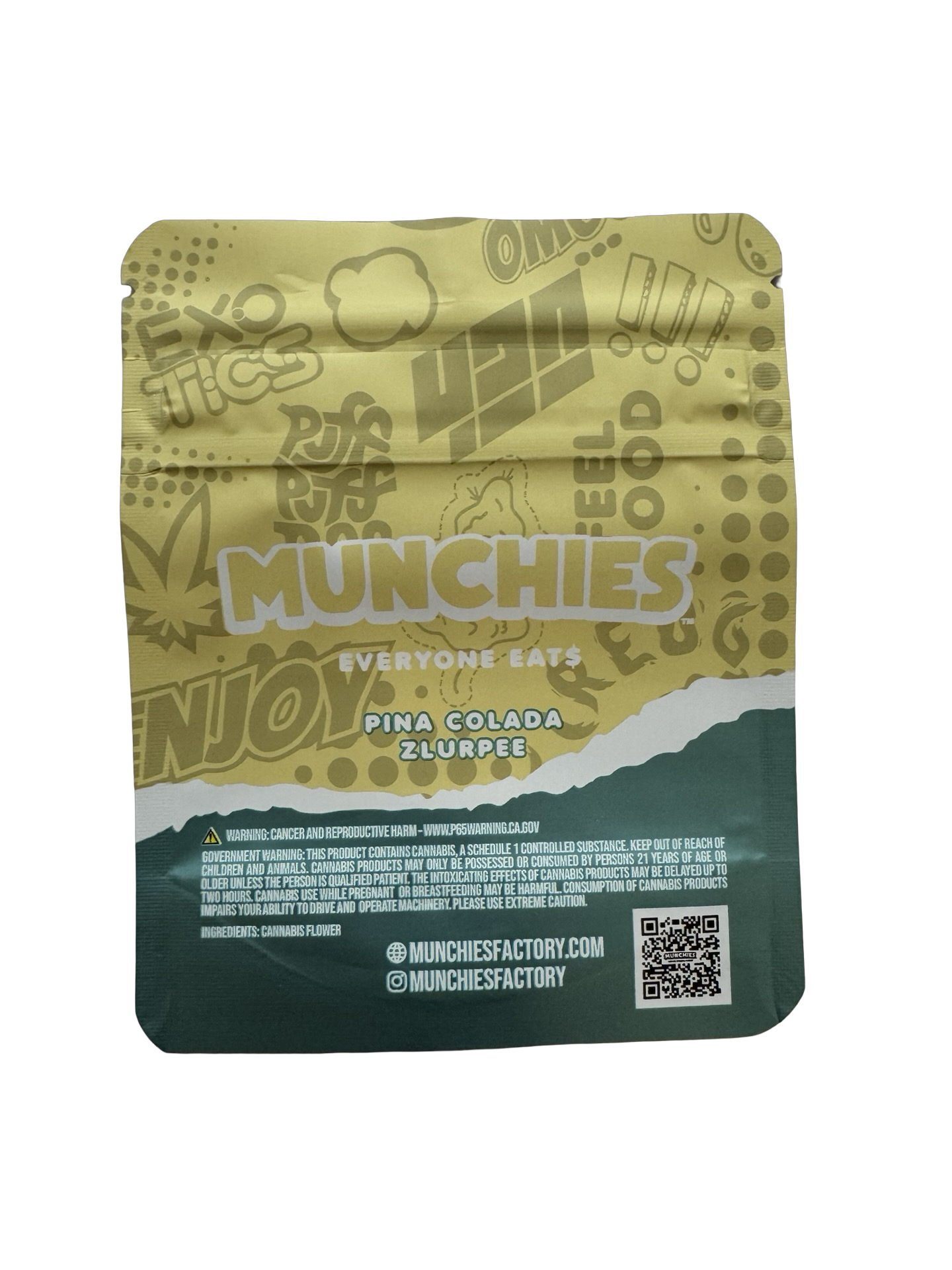 Pina Colada Zlurpee Mylar Bags 3.5g Munchies Pina Colada Zlurpee Mylar Bags 3.5g Munchies