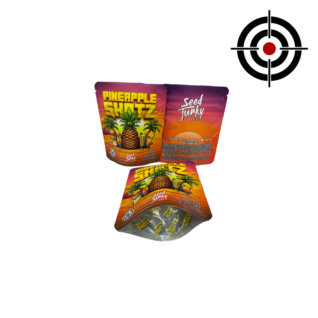 Pineapple Shotz Mylar Bags 3.5g Seed Junky Pineapple Shotz Mylar Bags 3.5g Seed Junky
