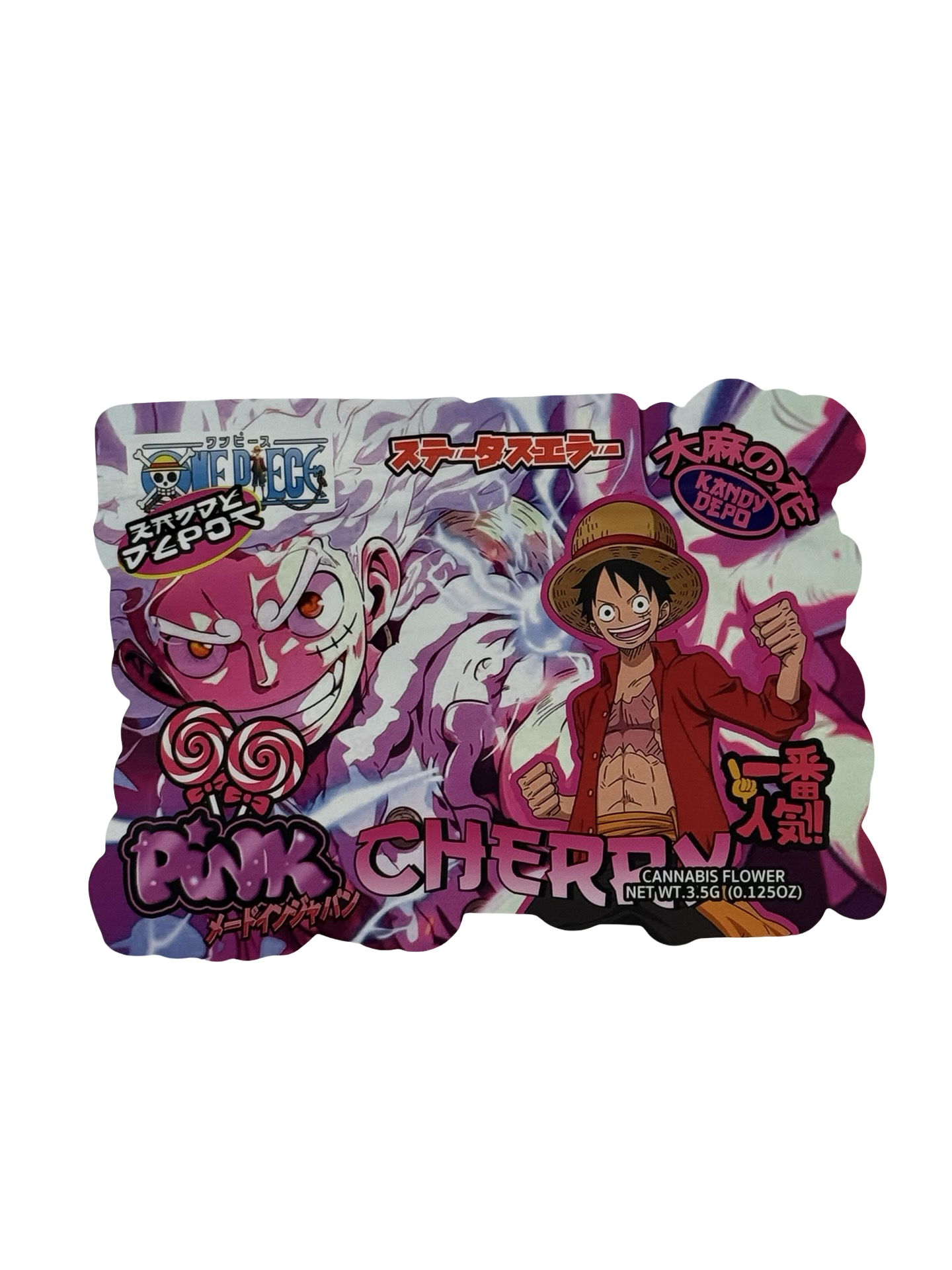 Pink Cherry One Piece Mylar Bags 3.5g Kandy Depo Pink Cherry One Piece Mylar Bags 3.5g Kandy Depo