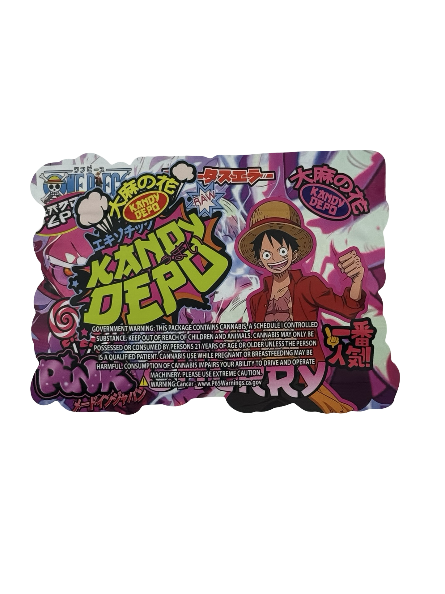 Pink Cherry One Piece Mylar Bags 3.5g Kandy Depo Pink Cherry One Piece Mylar Bags 3.5g Kandy Depo