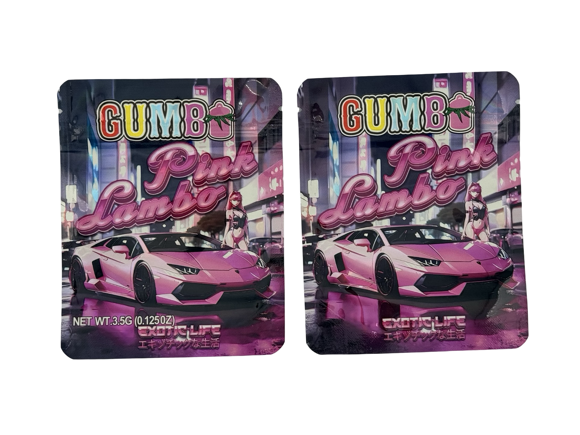 Pink Lambo 3.5g Mylar Bags Gumbo Pink Lambo 3.5g Mylar Bags Gumbo