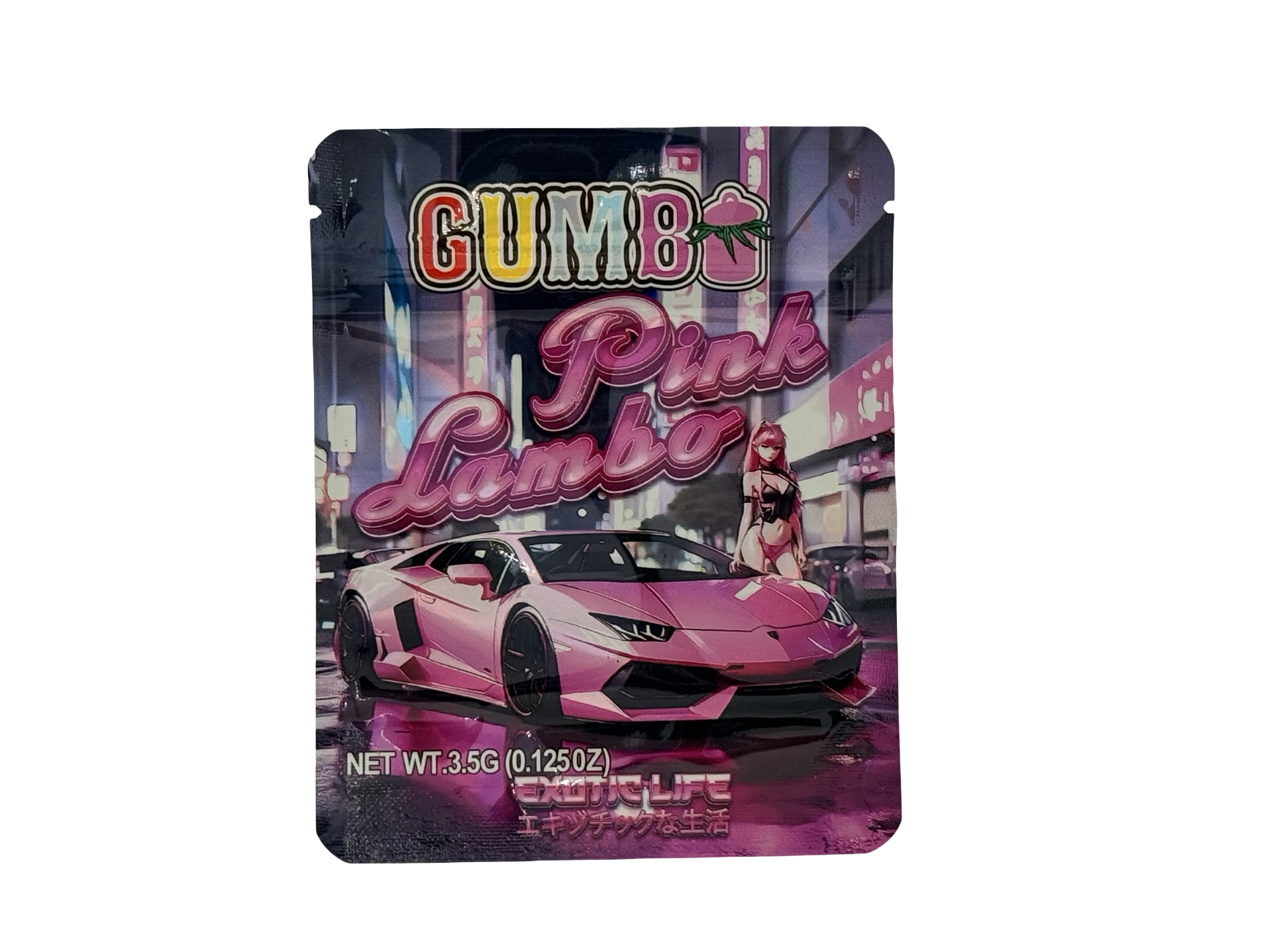 Pink Lambo 3.5g Mylar Bags Gumbo Pink Lambo 3.5g Mylar Bags Gumbo