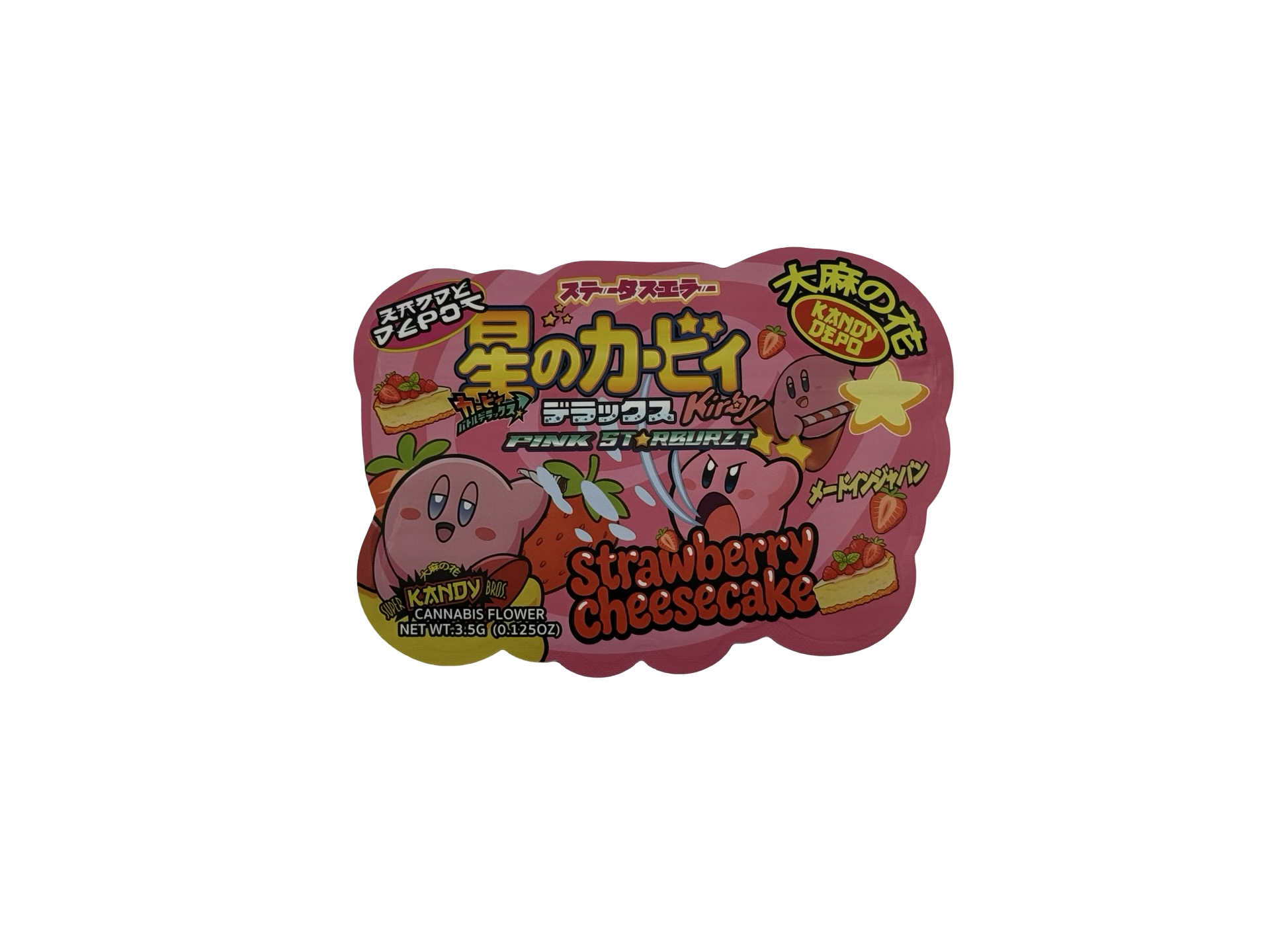 Pink Starburzt Strawberry Cheesecake Mylar Bags 3.5g Kandy Pink Starburzt Strawberry Cheesecake Mylar Bags 3.5g Kandy