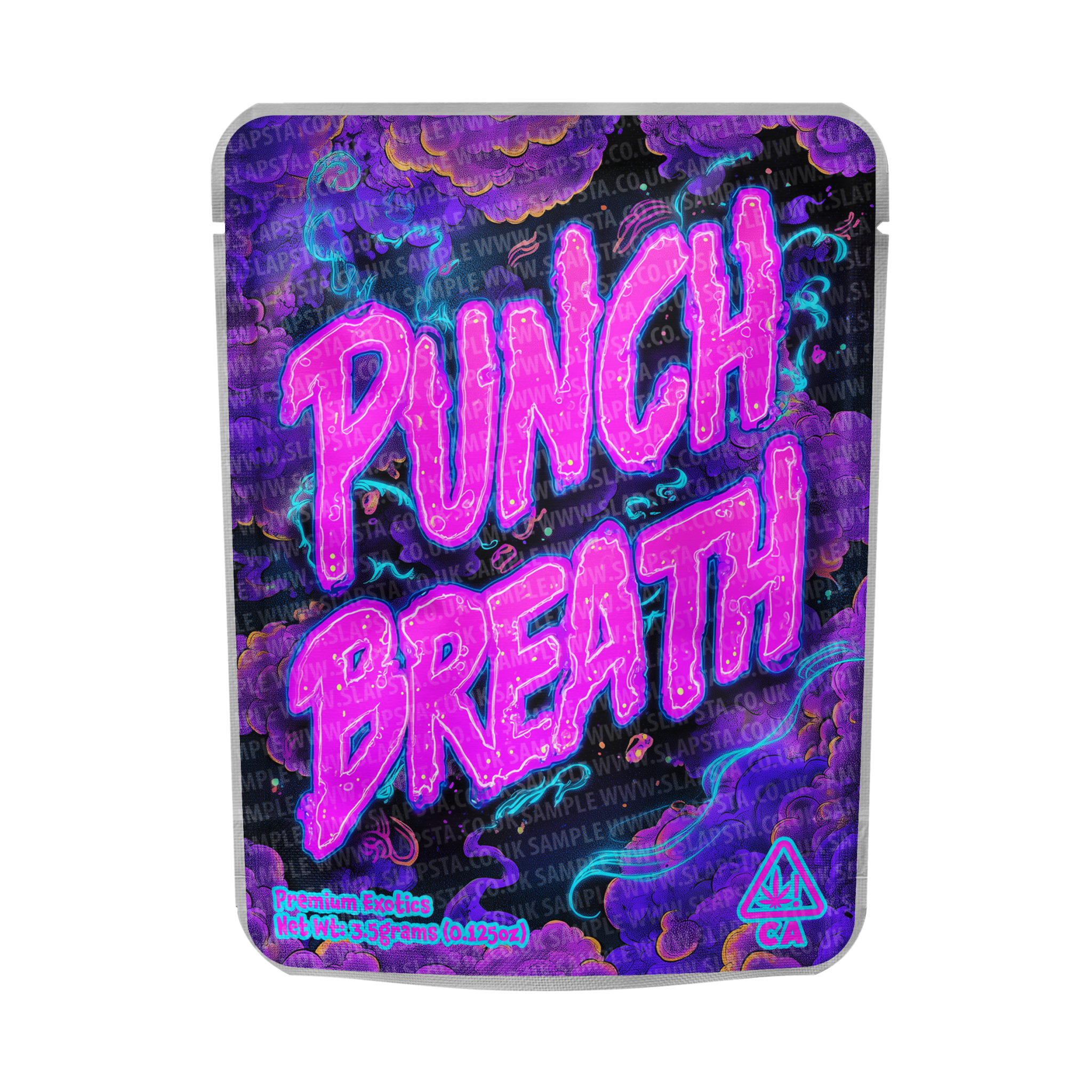 Punch Breath Mylar Pouches Pre-Labeled Punch Breath Mylar Pouches Pre-Labeled