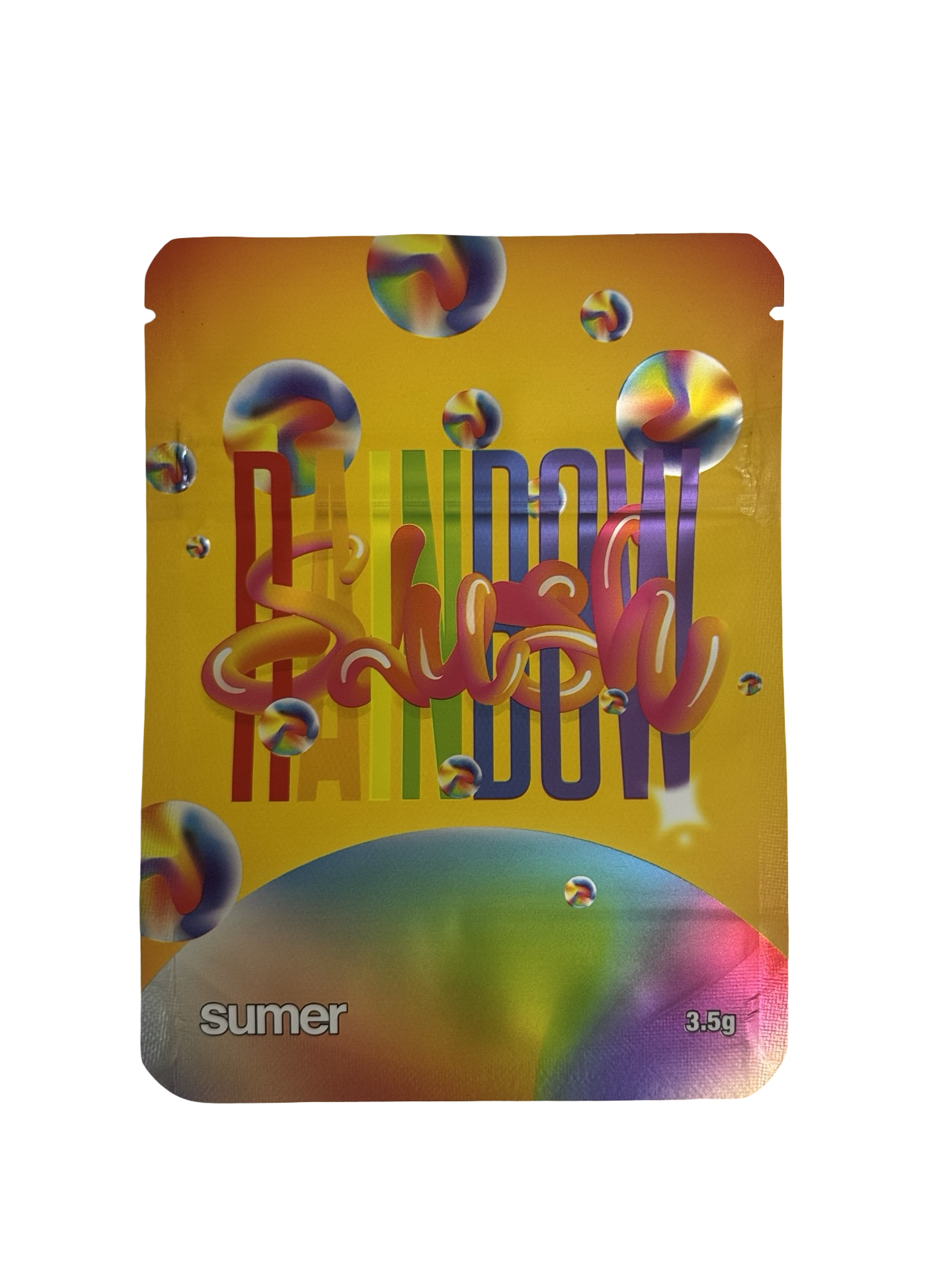 Rainbow Slush Mylar Bags 3.5g Sumer Rainbow Slush Mylar Bags 3.5g Sumer