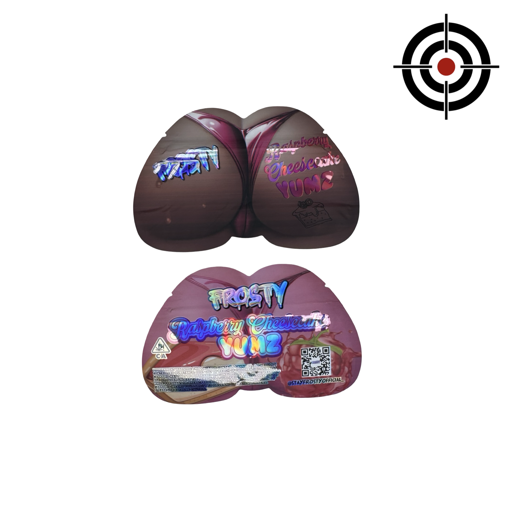 Raspberry Cheesecake Yumz Mylar Bags 3.5g Frosty (streaks)