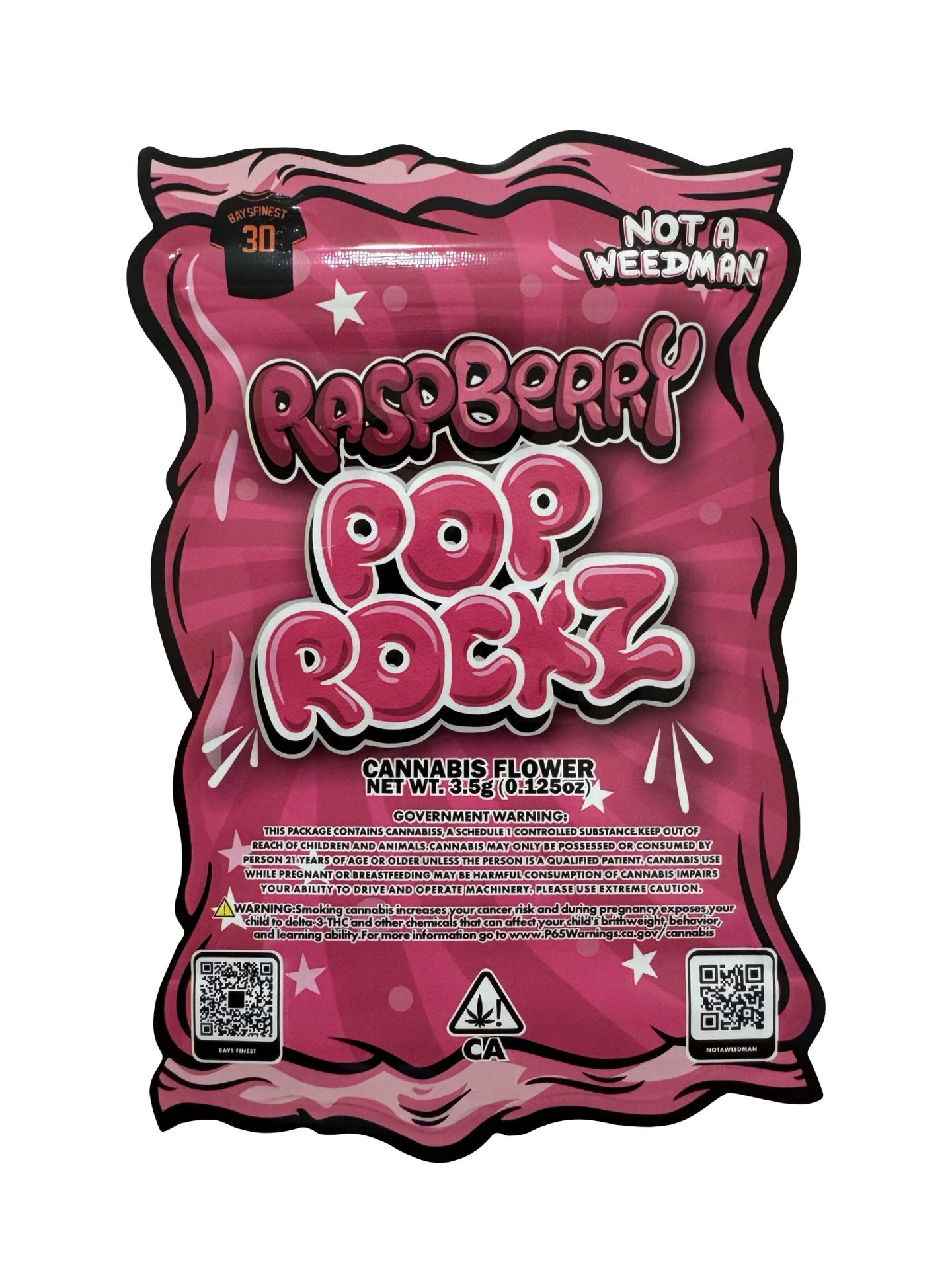 Raspberry Pop Rockz 3.5g Mylar Bags Bays Finest Raspberry Pop Rockz 3.5g Mylar Bags Bays Finest