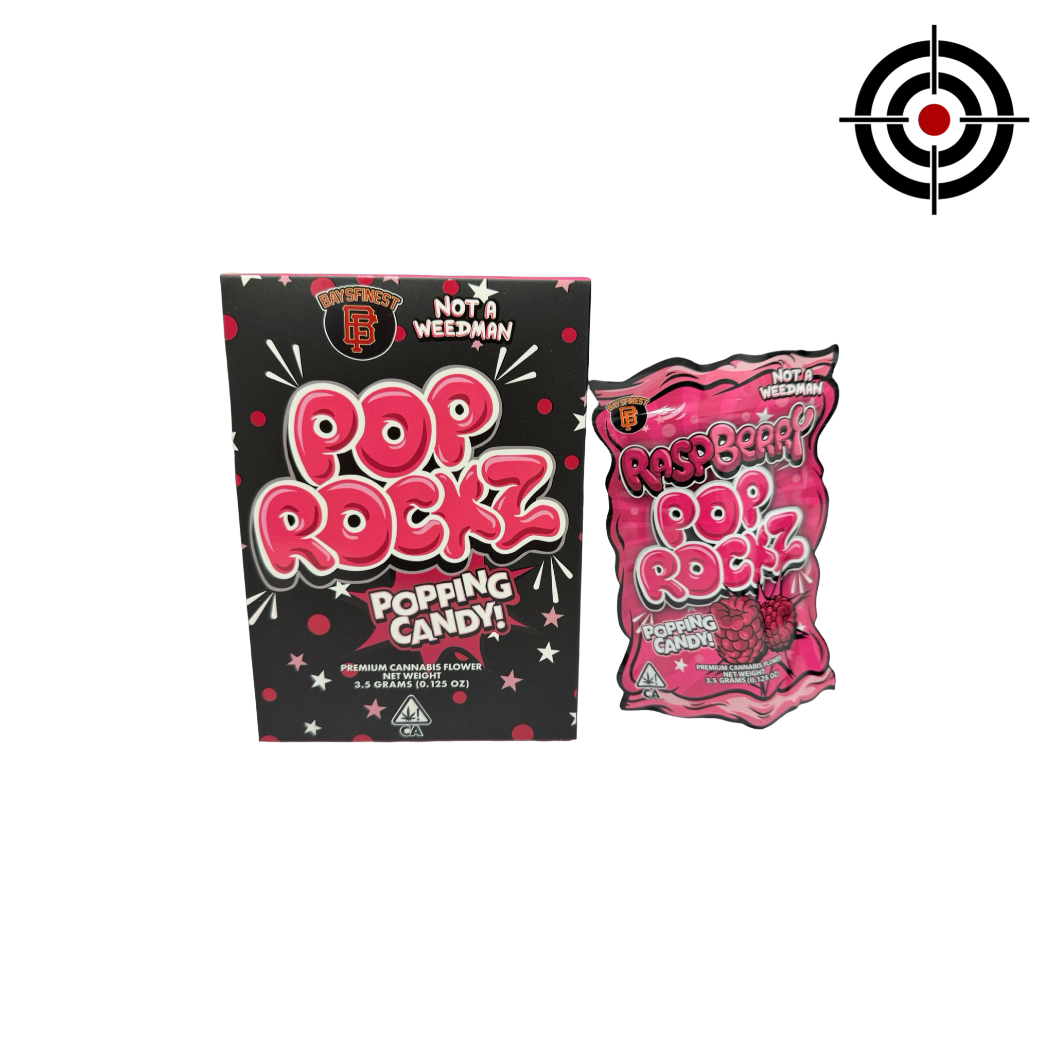 Raspberry Pop Rockz 3.5g Mylar Bags & Boxes Bays Finest (25