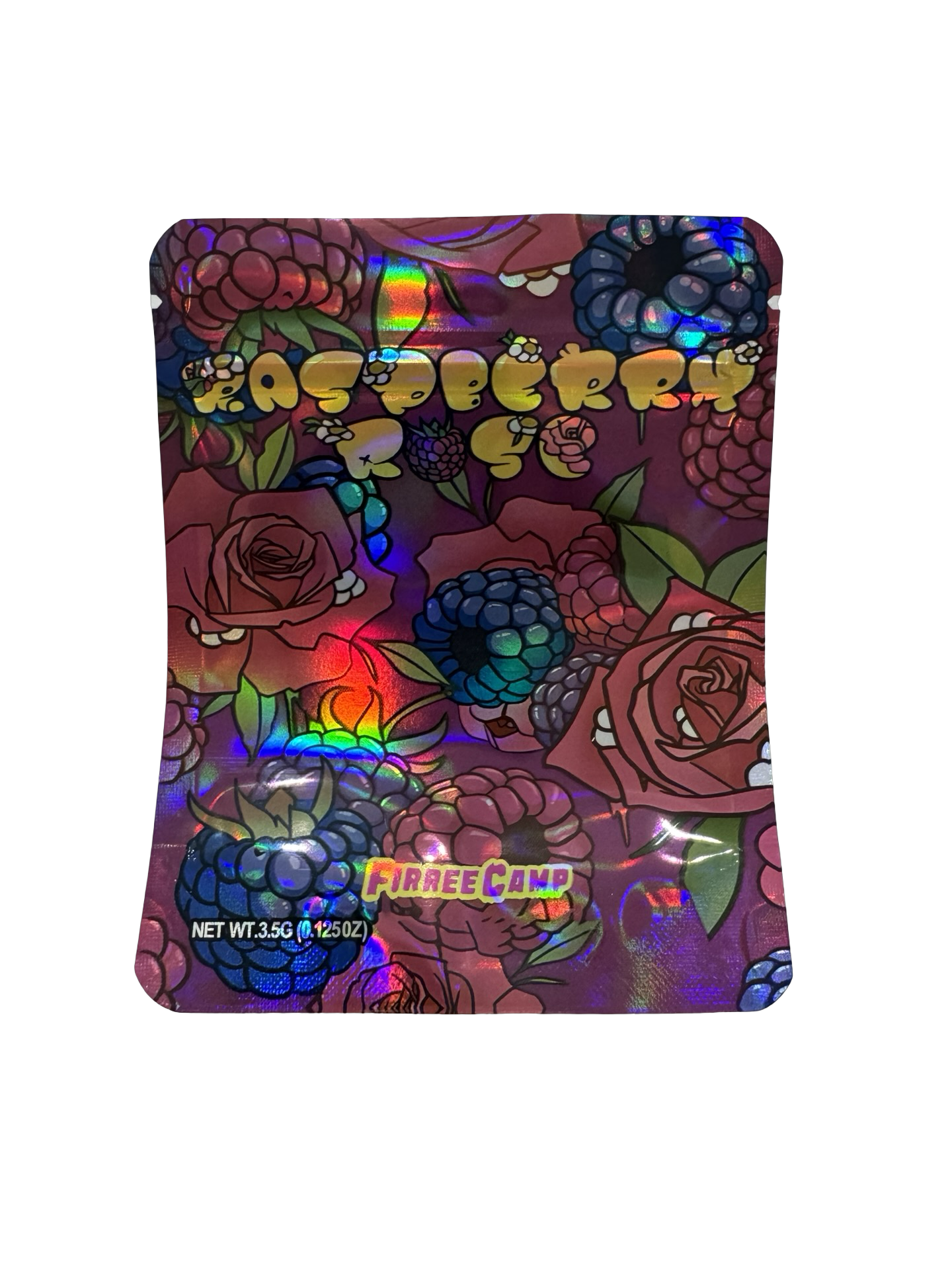 Raspberry Rose 3.5g Mylar Bags & Boxes Firree Camp Raspberry Rose 3.5g Mylar Bags & Boxes Firree Camp