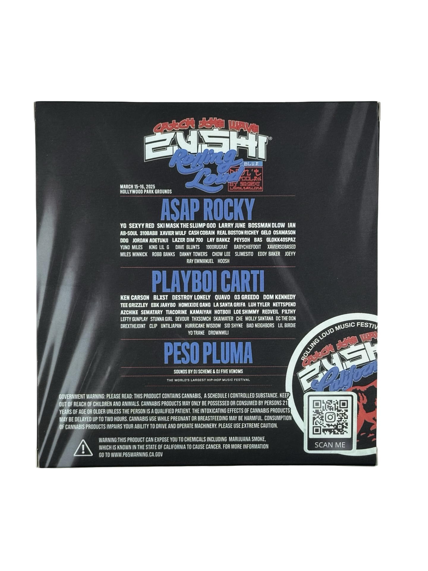 Rolling Loud 3.5g Mylar Bags & Boxes The Ten Co (25 Sets) Rolling Loud 3.5g Mylar Bags & Boxes The Ten Co (25 Sets)