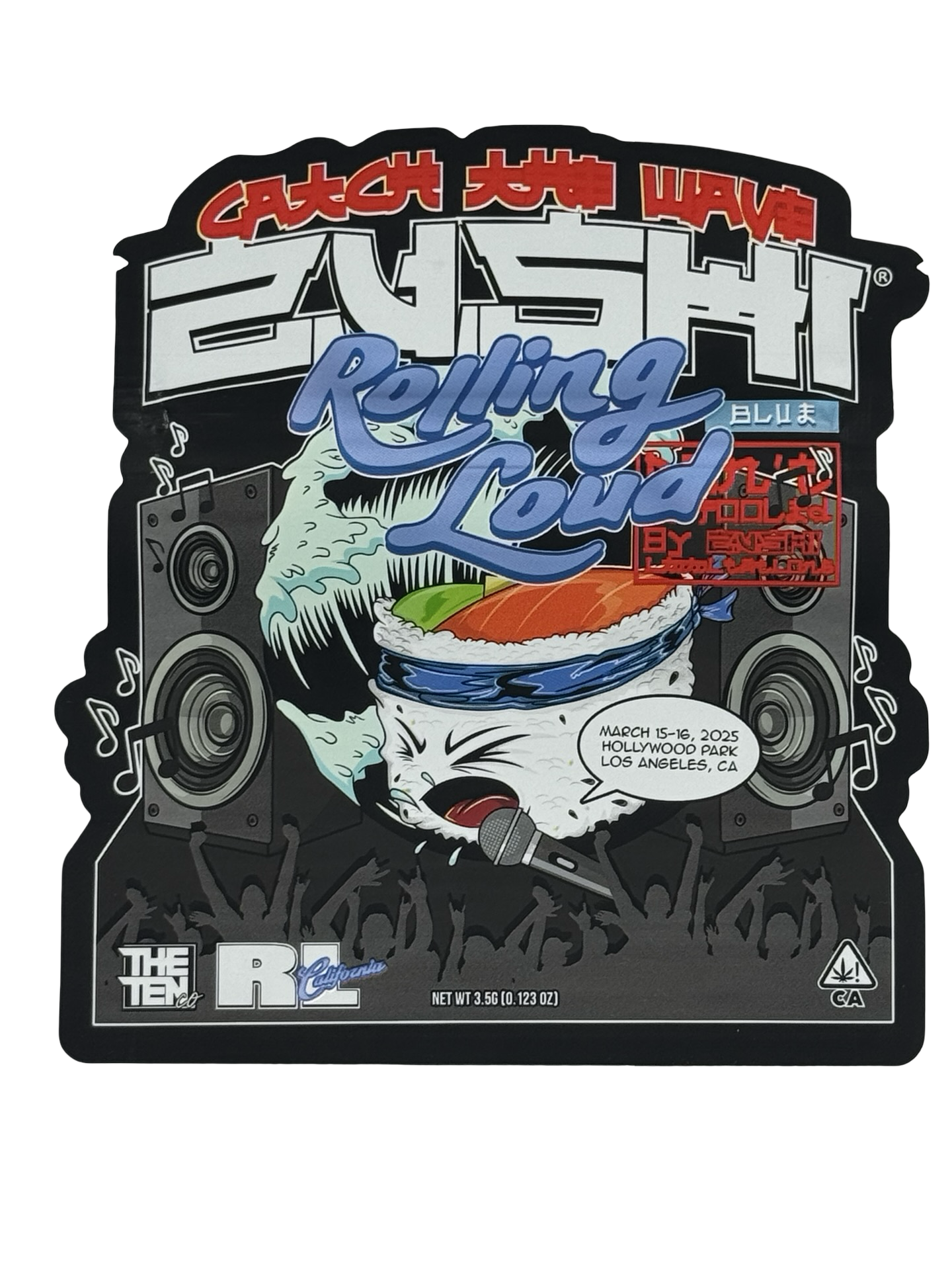 Rolling Loud Zushi Mylar Bags 3.5g The Ten Co Rolling Loud Zushi Mylar Bags 3.5g The Ten Co