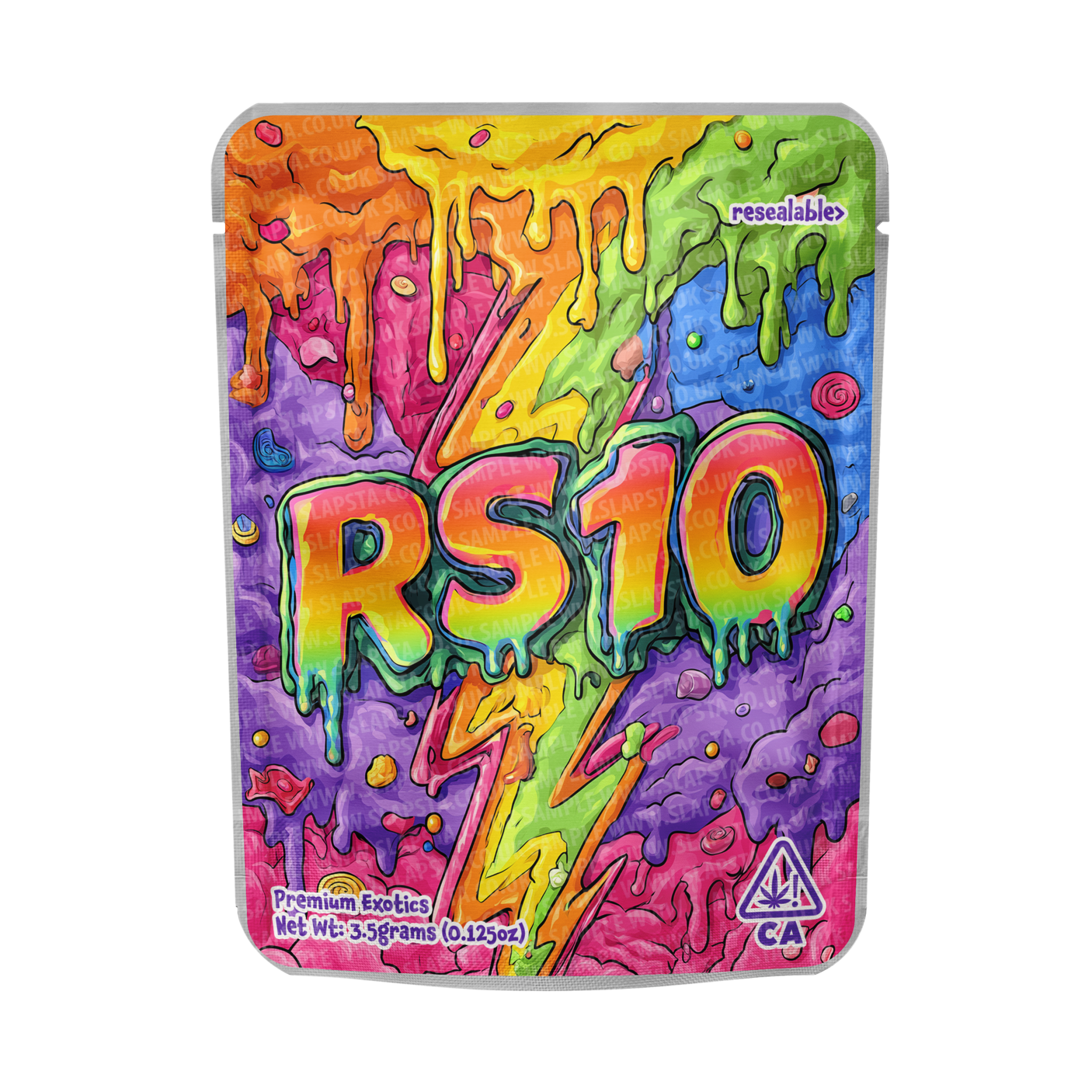 RS10 Mylar Pouches Pre-Labeled RS10 Mylar Pouches Pre-Labeled