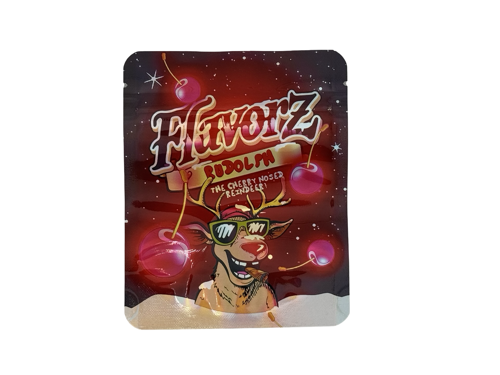 Rudolph The Cherry Nosed Reindeer 3.5g Mylar Bags Flavorz Rudolph The Cherry Nosed Reindeer 3.5g Mylar Bags Flavorz