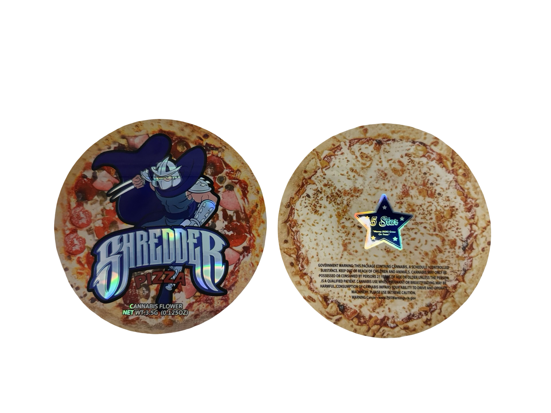 Shredder Pizza 3.5g Mylar Bags & Boxes 5 Star Shredder Pizza 3.5g Mylar Bags & Boxes 5 Star