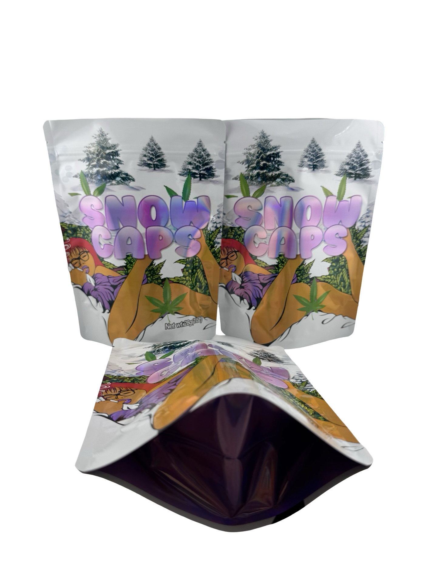 Snow Caps 28g Mylar Bags (1oz) Snow Caps 28g Mylar Bags (1oz)