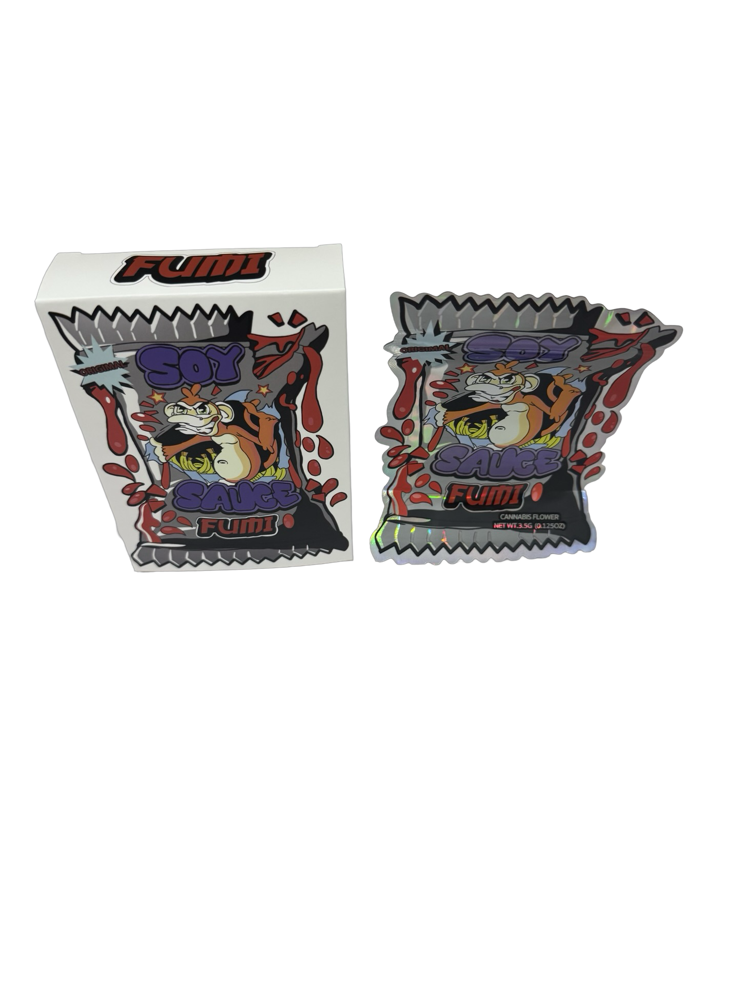 Soy Sauce 3.5g Mylar Bags & Boxes Fumi Soy Sauce 3.5g Mylar Bags & Boxes Fumi