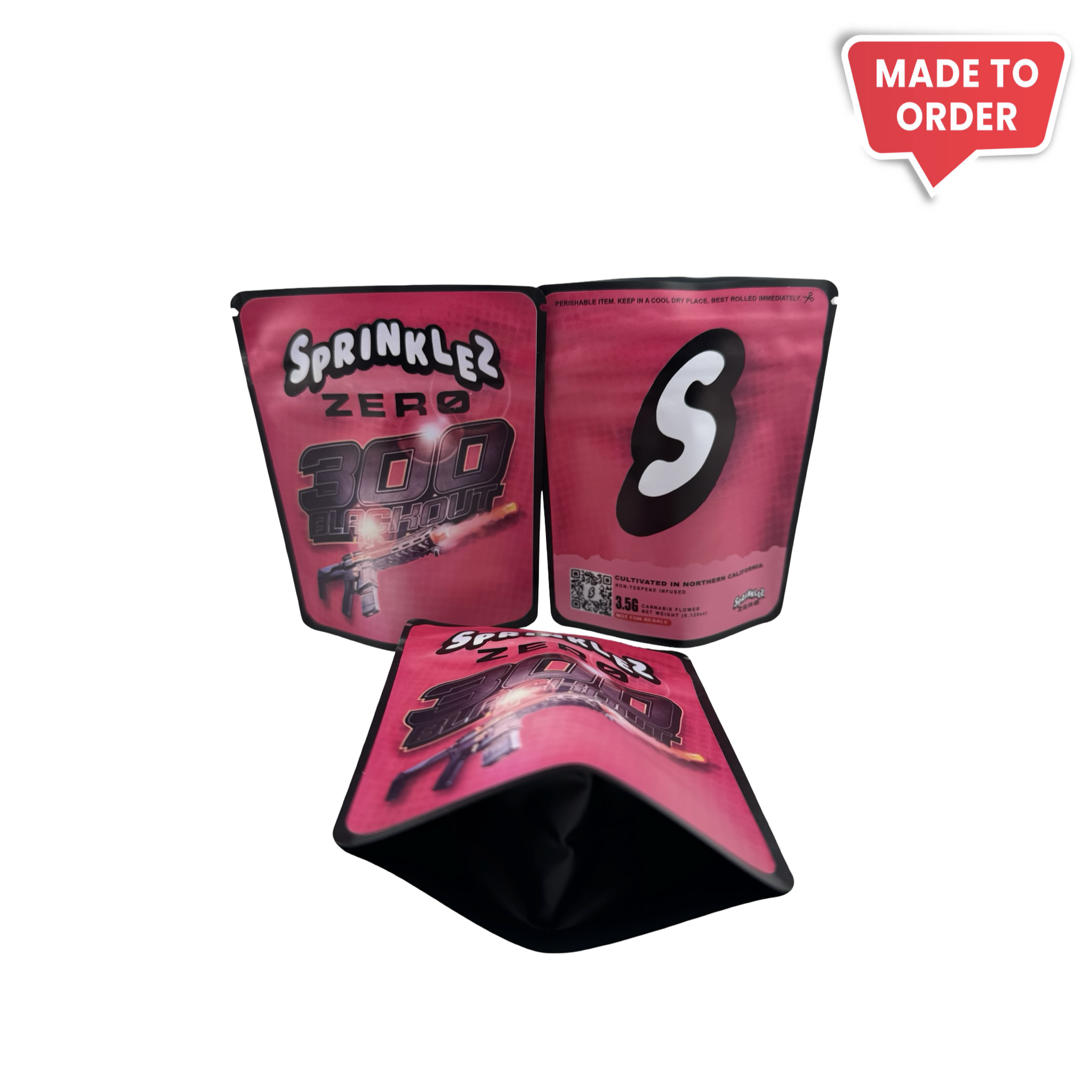 Sprinklez Zero 300 Blackout 3.5g Mylar Bags Sprinklez Sprinklez Zero 300 Blackout 3.5g Mylar Bags Sprinklez