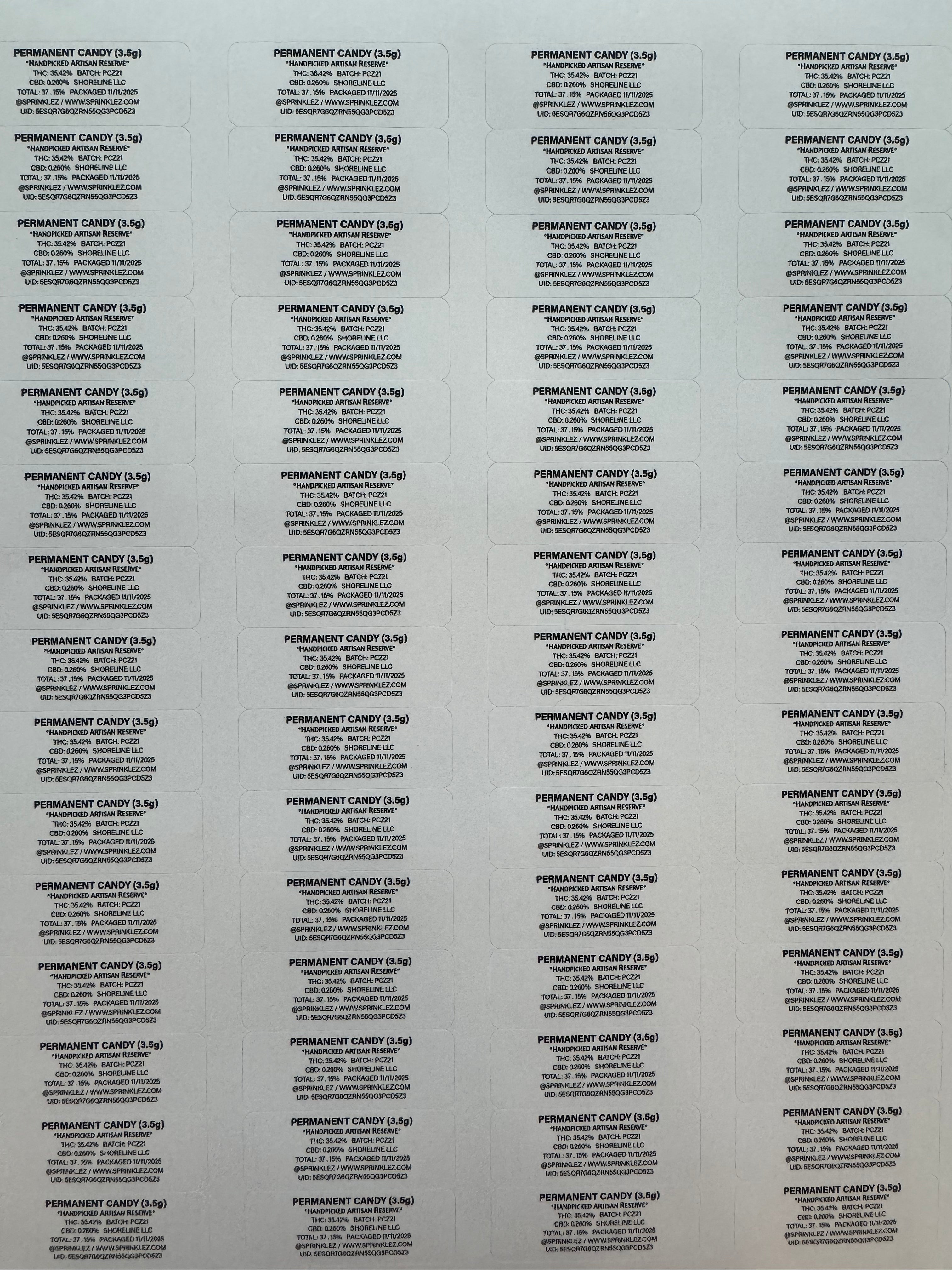 Sprinklez Zero Sunday Paper 3.5g Mylar Bags Sprinklez Sprinklez Zero Sunday Paper 3.5g Mylar Bags Sprinklez