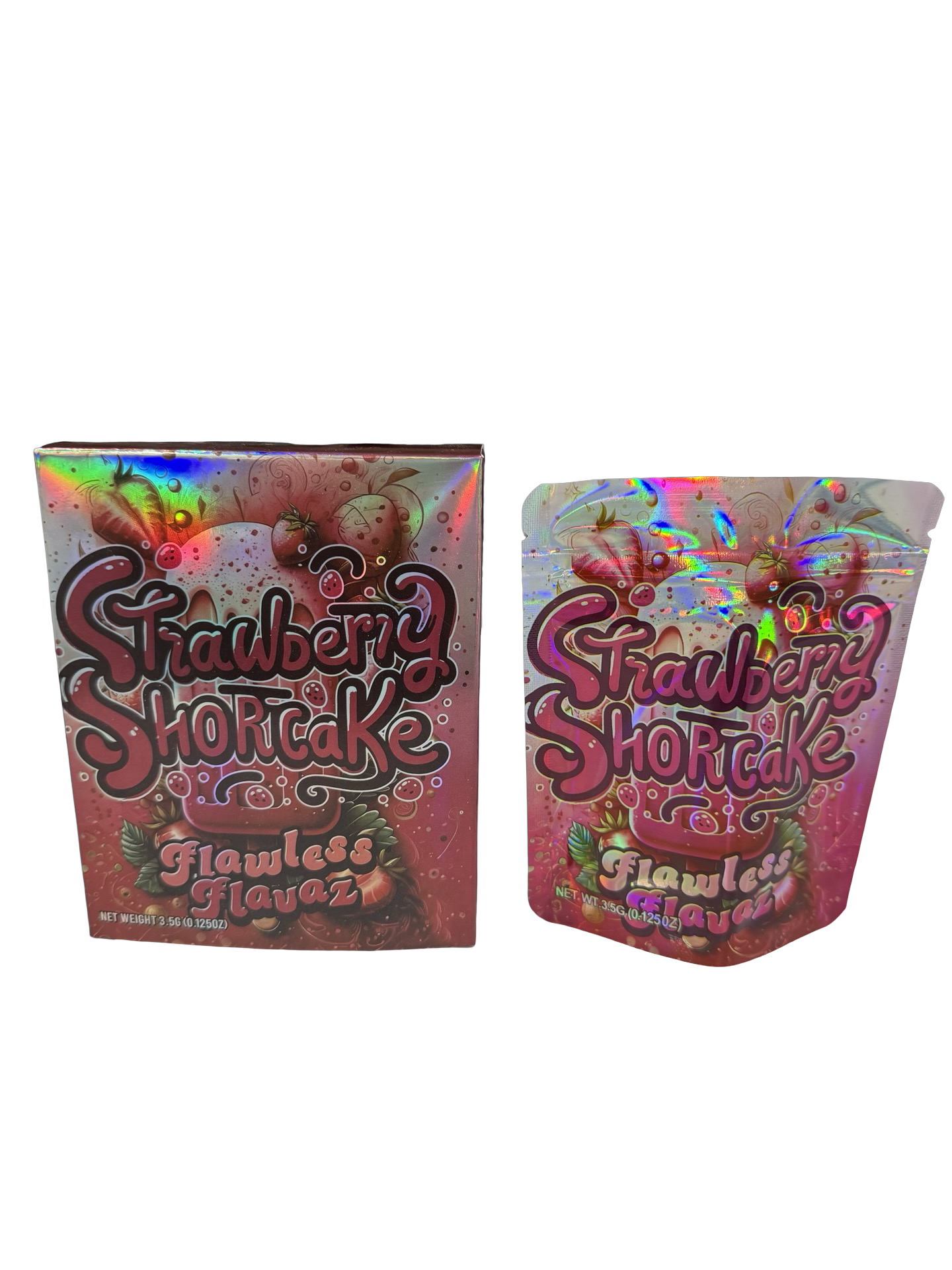 Strawberry Shortcake 3.5g Mylar Bags & Boxes Flawless Flavaz Strawberry Shortcake 3.5g Mylar Bags & Boxes Flawless Flavaz