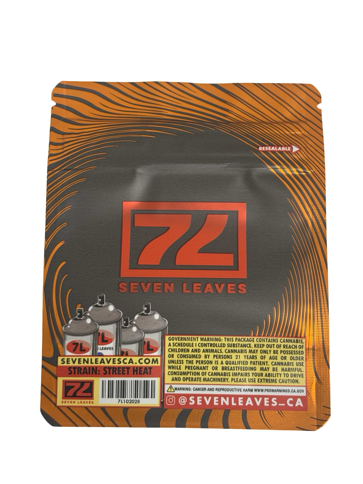 Street Heat 3.5g Mylar Bags Seven Leaves Street Heat 3.5g Mylar Bags Seven Leaves