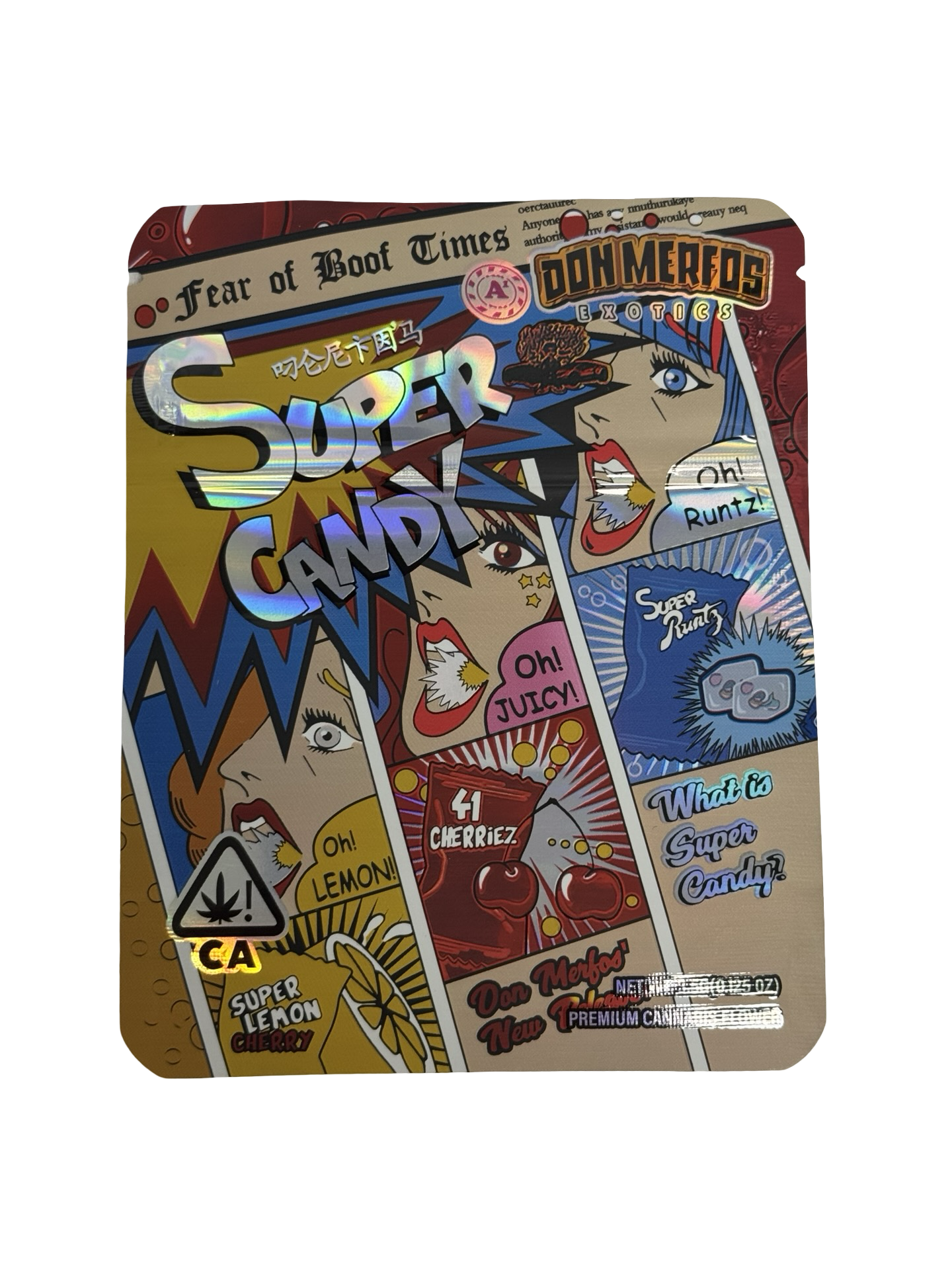 Super Candy 3.5g Mylar Bags Don Merfos Super Candy 3.5g Mylar Bags Don Merfos