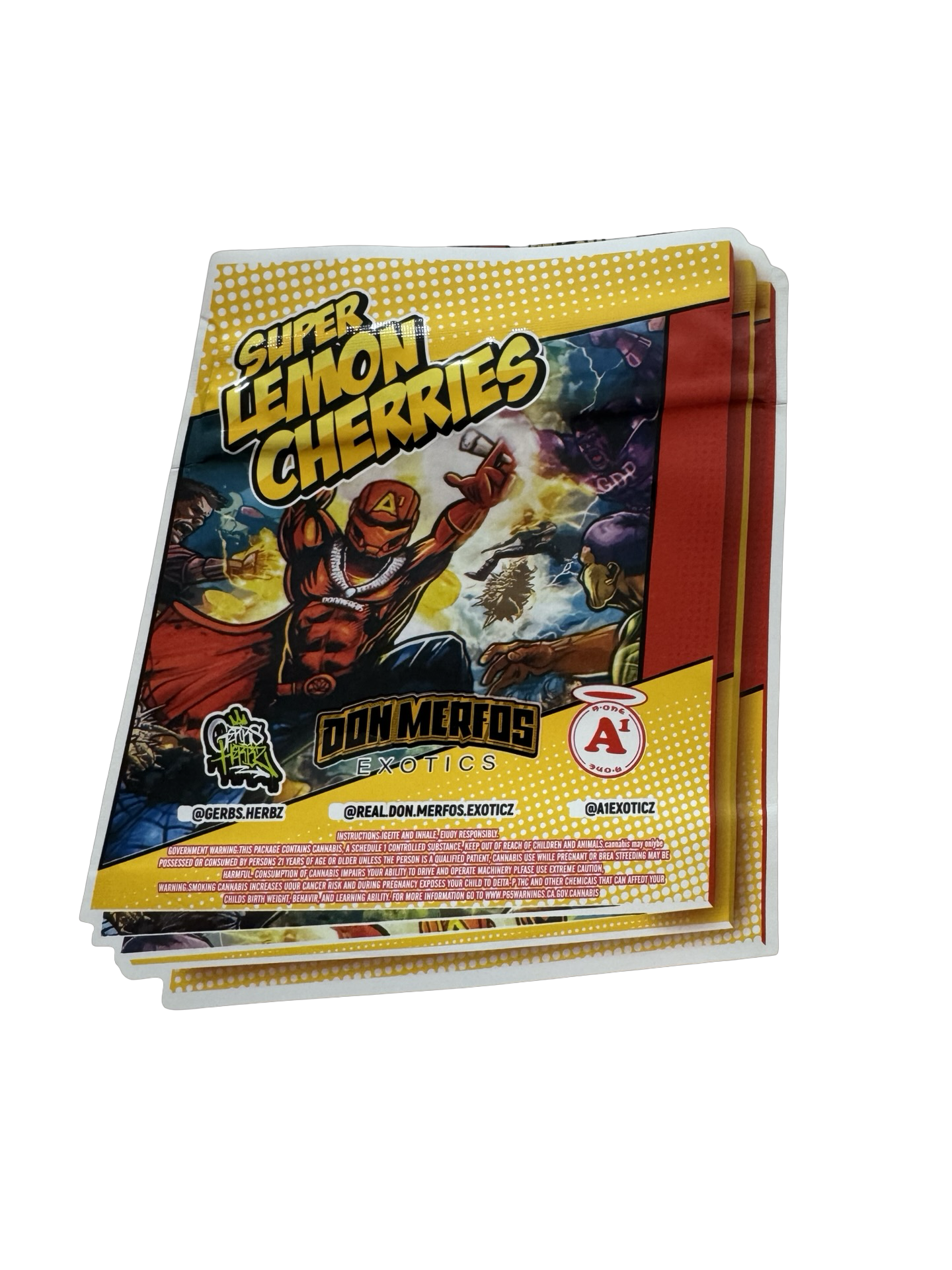 Super Lemon Cherries 3.5g Mylar Bags Don Merfos Super Lemon Cherries 3.5g Mylar Bags Don Merfos