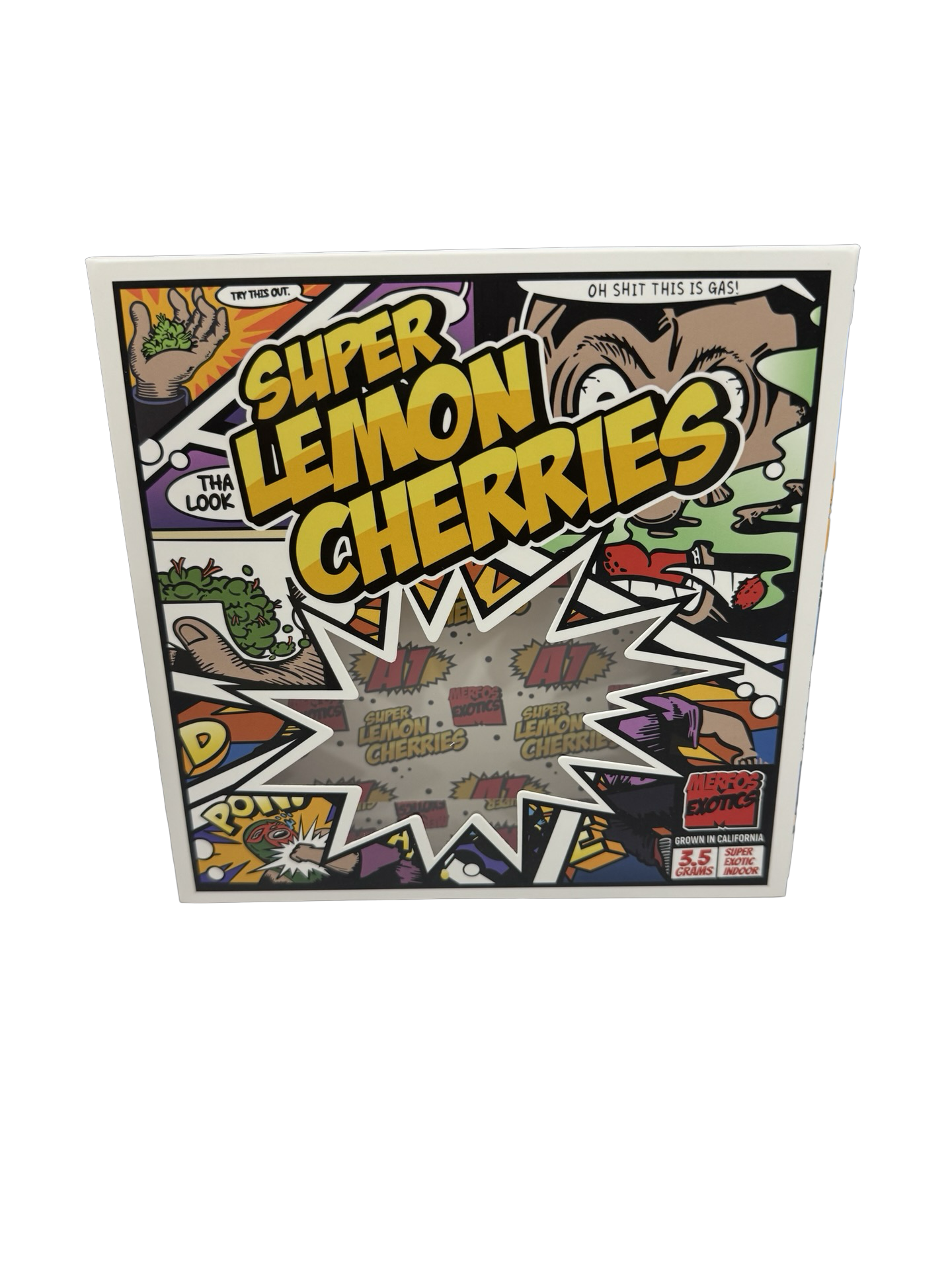 Super Lemon Cherry 3.5g Mylar Bags & Boxes Don Merfos (25 Super Lemon Cherry 3.5g Mylar Bags & Boxes Don Merfos (25