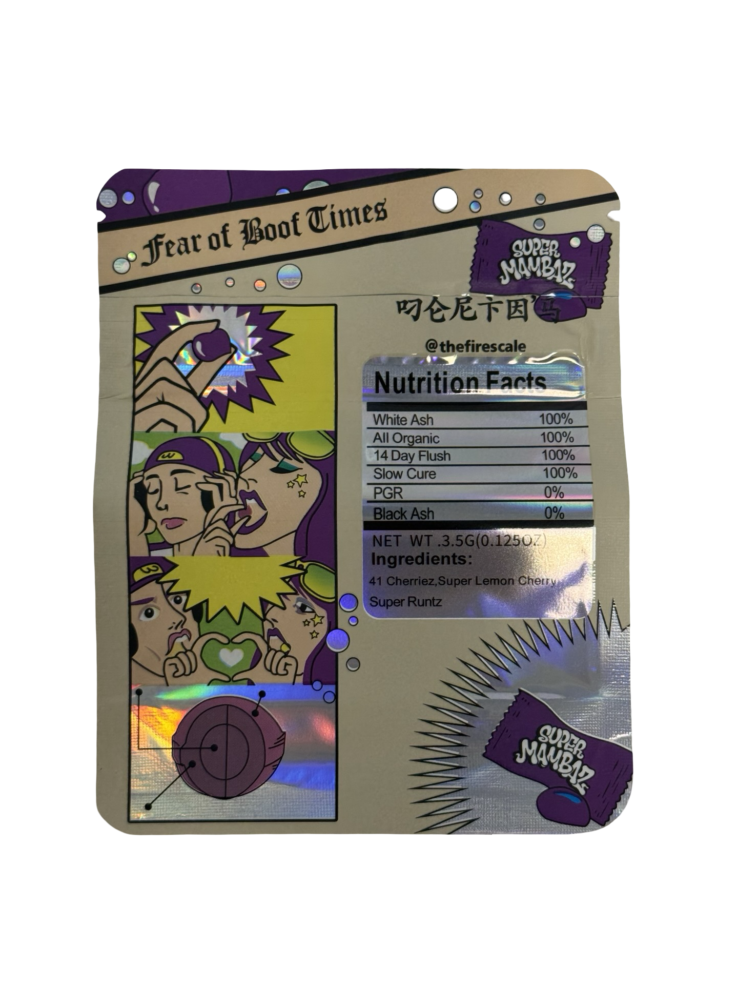 Super Mambaz 3.5g Mylar Bags Don Merfos Super Mambaz 3.5g Mylar Bags Don Merfos