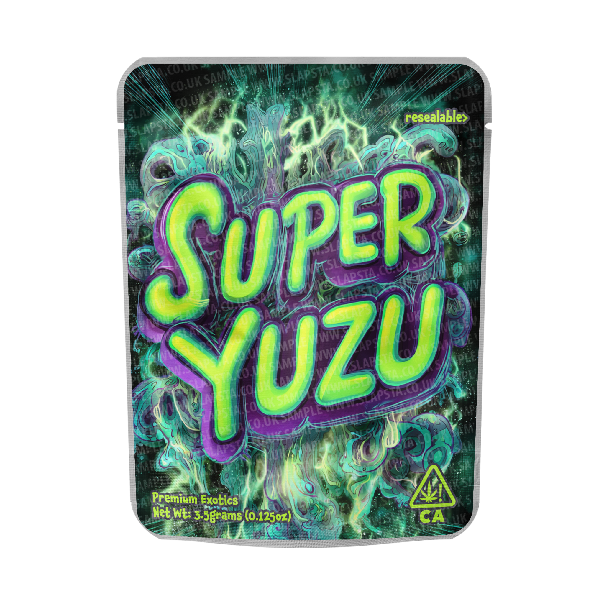 Super Yuzu Mylar Pouches Pre-Labeled Super Yuzu Mylar Pouches Pre-Labeled