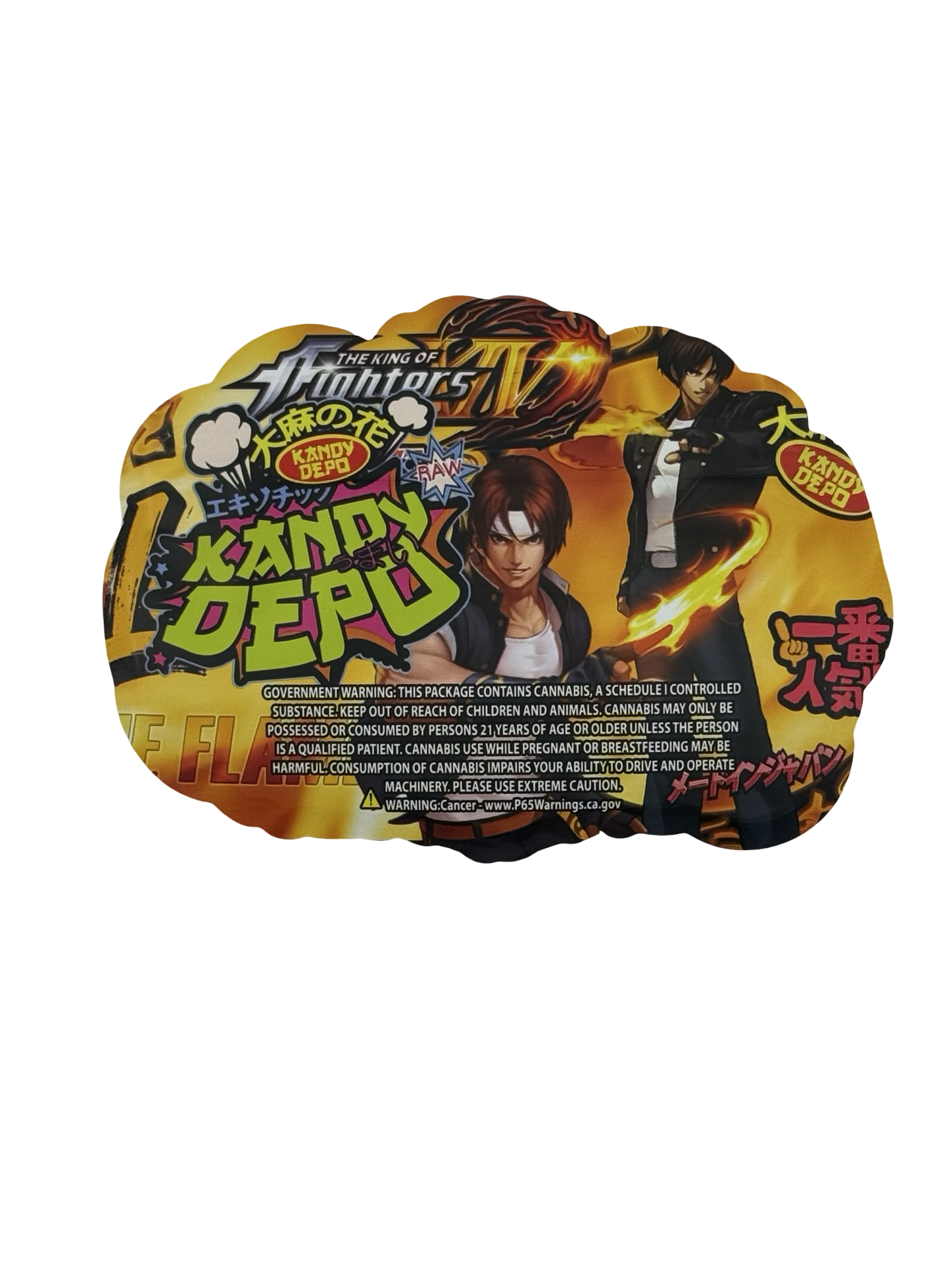 The Flame (Lemon) King of Fighters Mylar Bags 3.5g Kandy Dep The Flame (Lemon) King of Fighters Mylar Bags 3.5g Kandy Dep