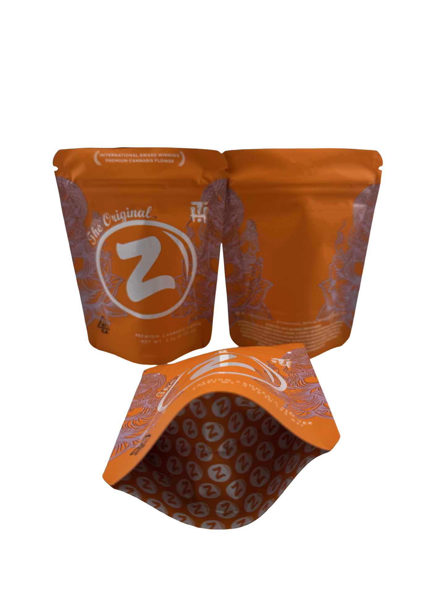 The Original Z (Orange) 3.5g Mylar Bags (defect - read The Original Z (Orange) 3.5g Mylar Bags (defect - read