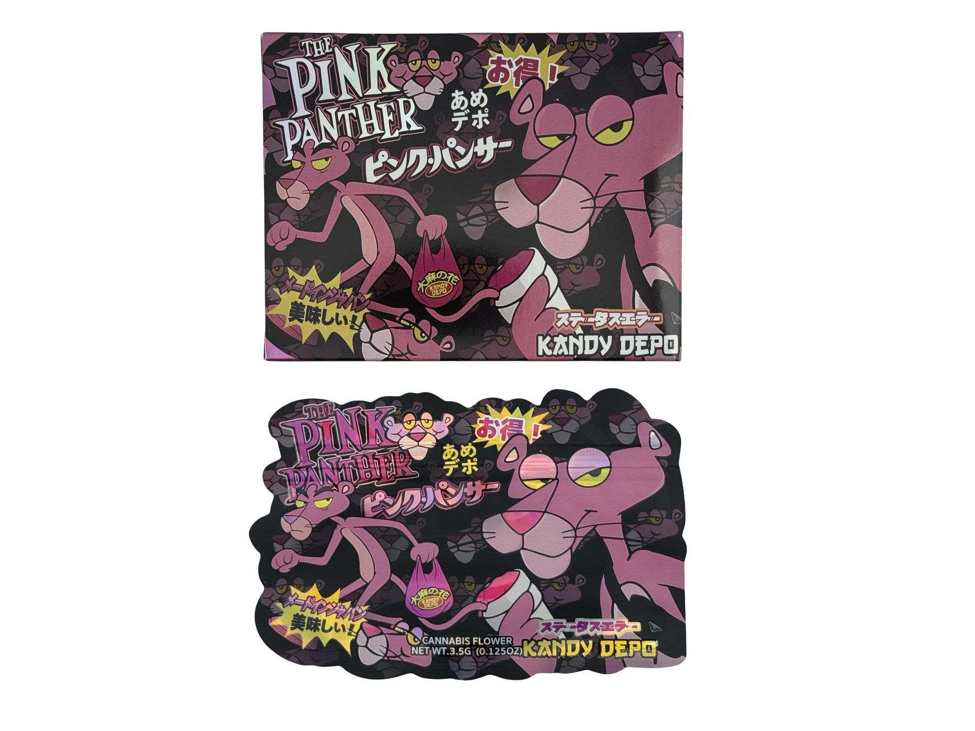 The Pink Panther 3.5g Mylar Bags & Boxes Kandy Depo The Pink Panther 3.5g Mylar Bags & Boxes Kandy Depo