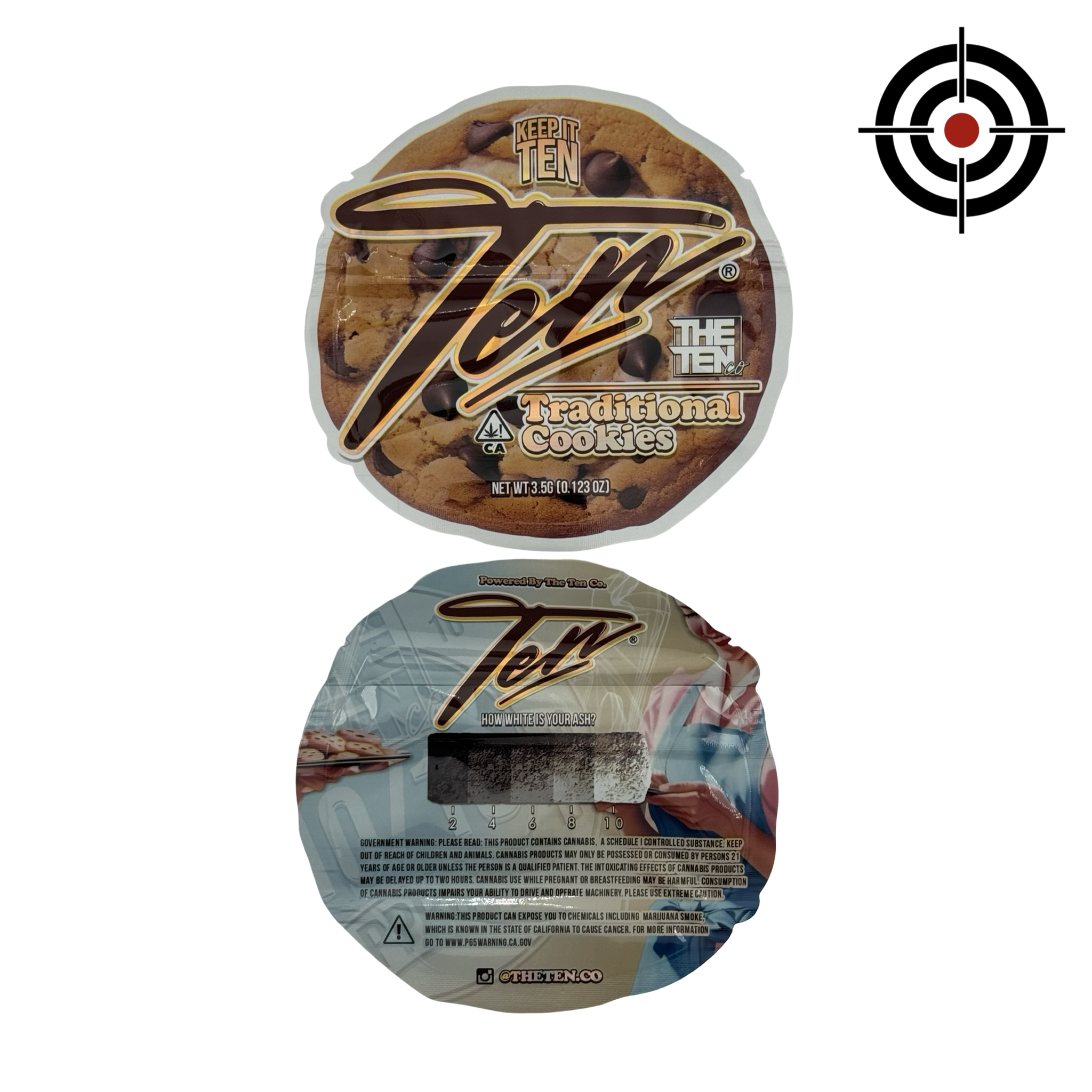 Traditional Cookies Mylar Bags 3.5g The Ten Co Traditional Cookies Mylar Bags 3.5g The Ten Co