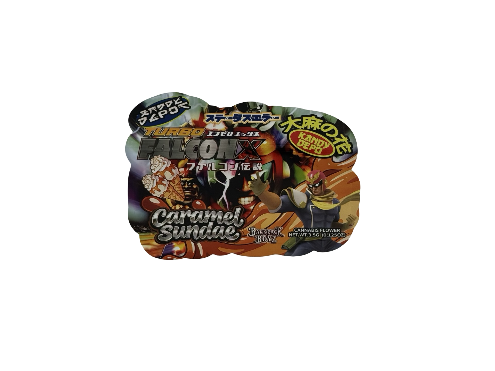 Turbo Falcon X Caramel Sundae Mylar Bags 3.5g Kandy Depo Turbo Falcon X Caramel Sundae Mylar Bags 3.5g Kandy Depo