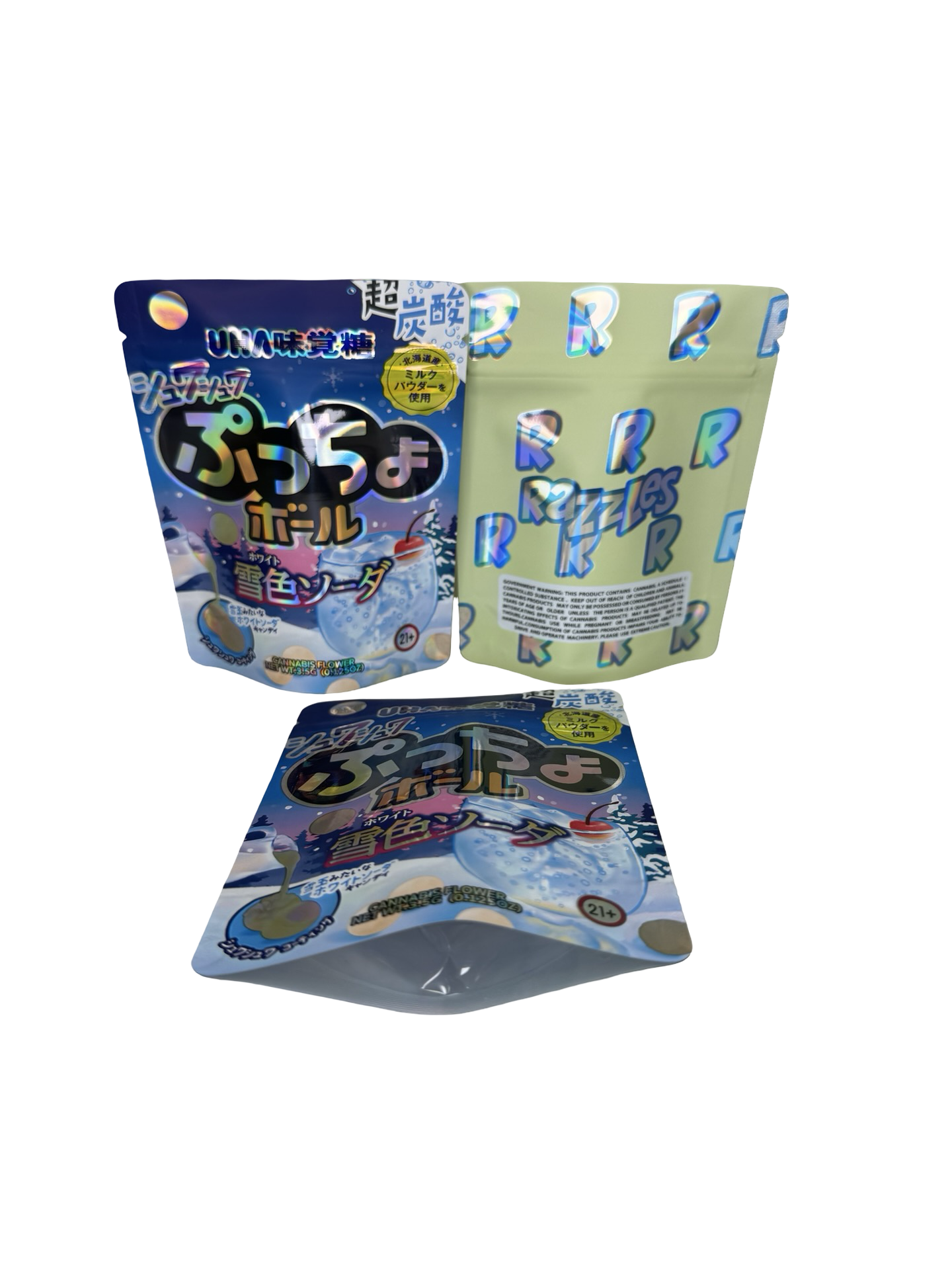 UHA 3.5g Mylar Bags Razzles