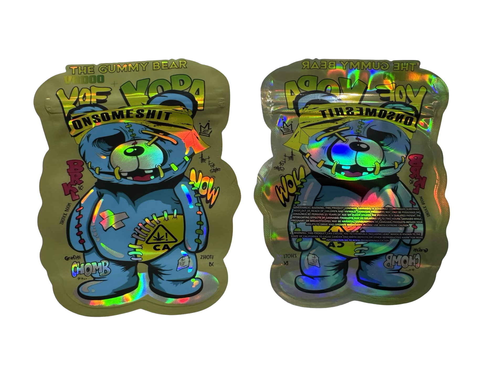 Vodoo Gummy Bear Mylar Bags 3.5g ONSOMESHIT Vodoo Gummy Bear Mylar Bags 3.5g ONSOMESHIT