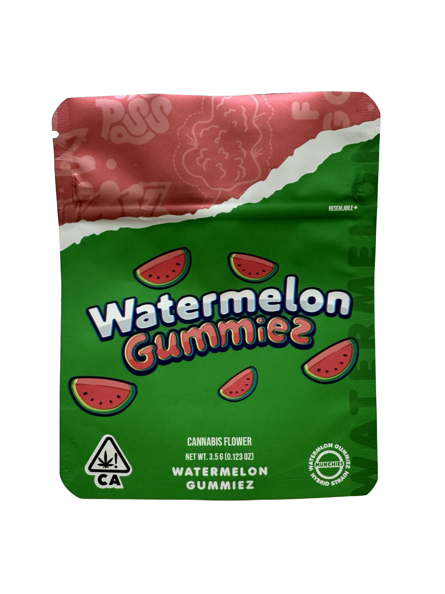 Watermelon Gummiez Mylar Bags 3.5g Munchies Watermelon Gummiez Mylar Bags 3.5g Munchies